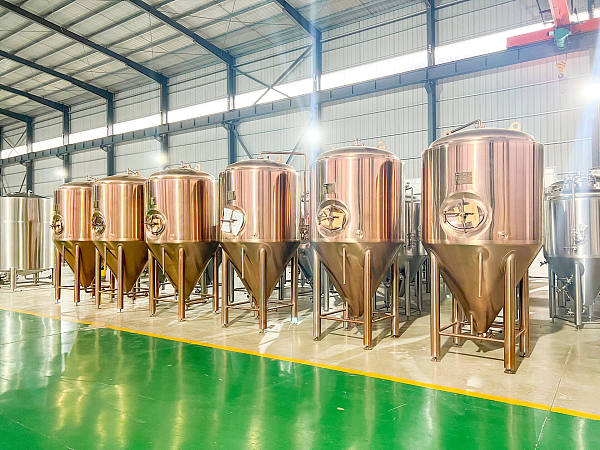 10HL Copper-plated beer fermenters, shiny and luxurious, make your bar, pub and brewery more beautiful, attracting the attention of customers