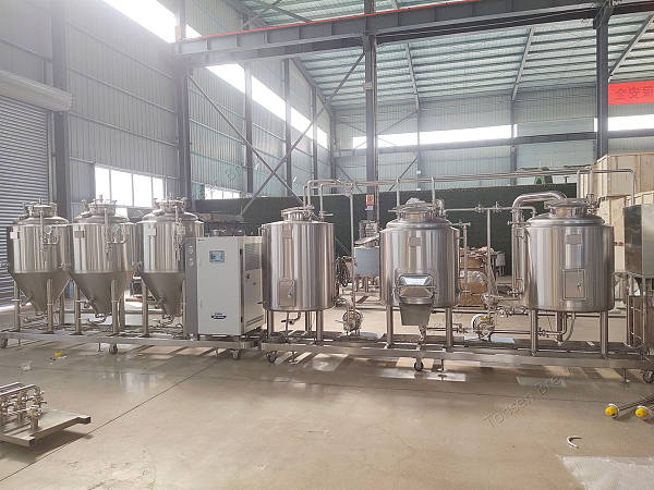 250L pilot brew kit, all assembled on a frame, installed well directly in the factory