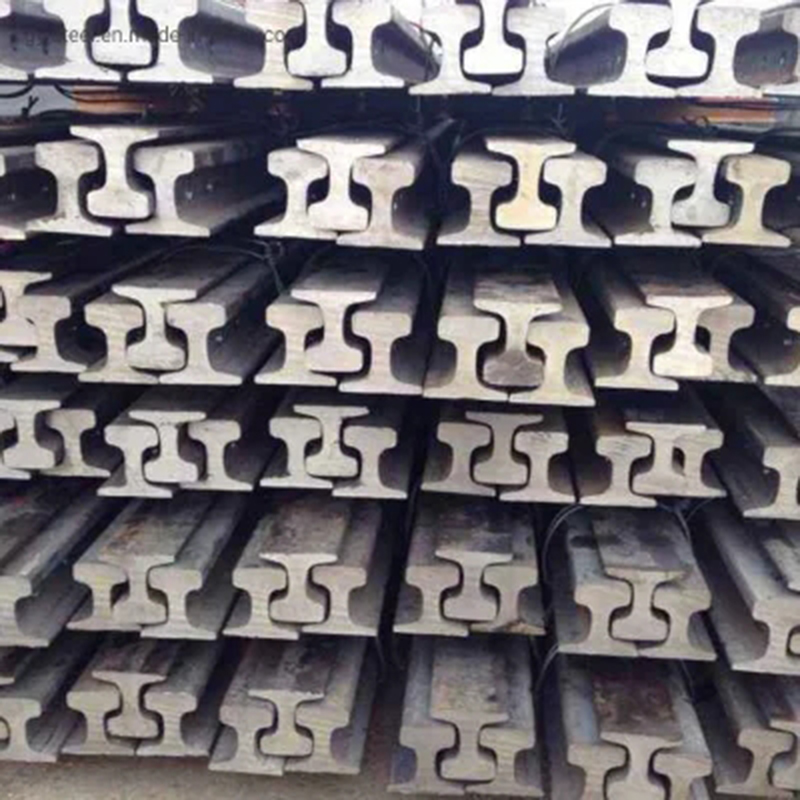 Railway steel light rail tracks