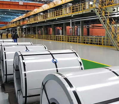 One corner of the stainless steel warehouse