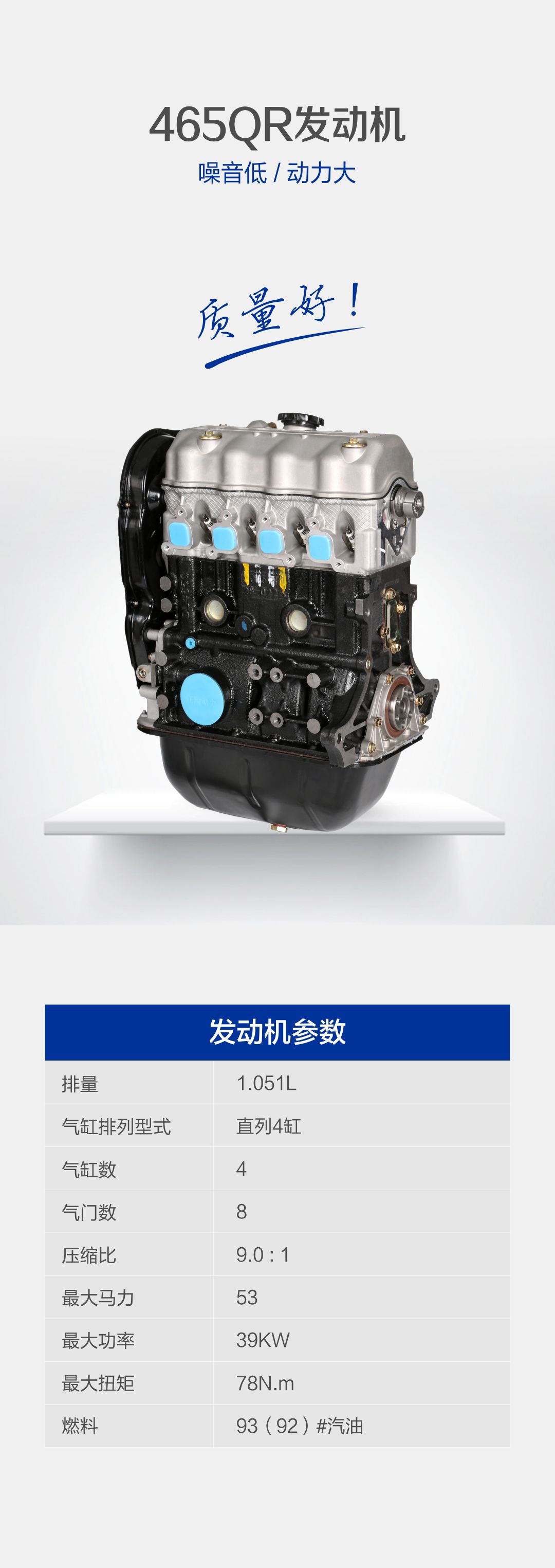 محرك جديد بالكامل 465QR 1.0L 4 سلندر لسيارات WULING DFSK CHANA JINBEI