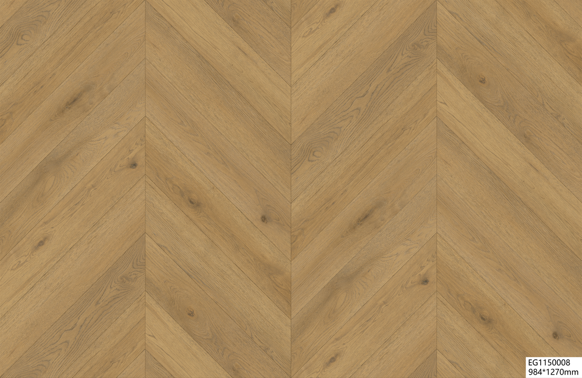 Fish bone patterned SPC flooring