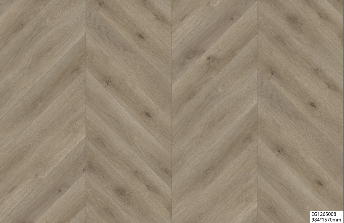 Fish bone patterned SPC flooring