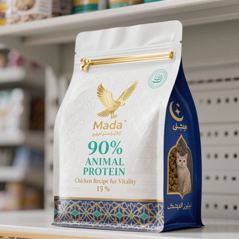 Cat dry food products made according to the needs of UAE customers