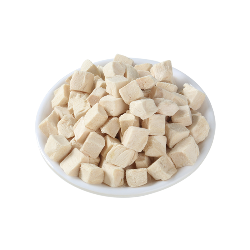 Freeze-dried chicken cubes