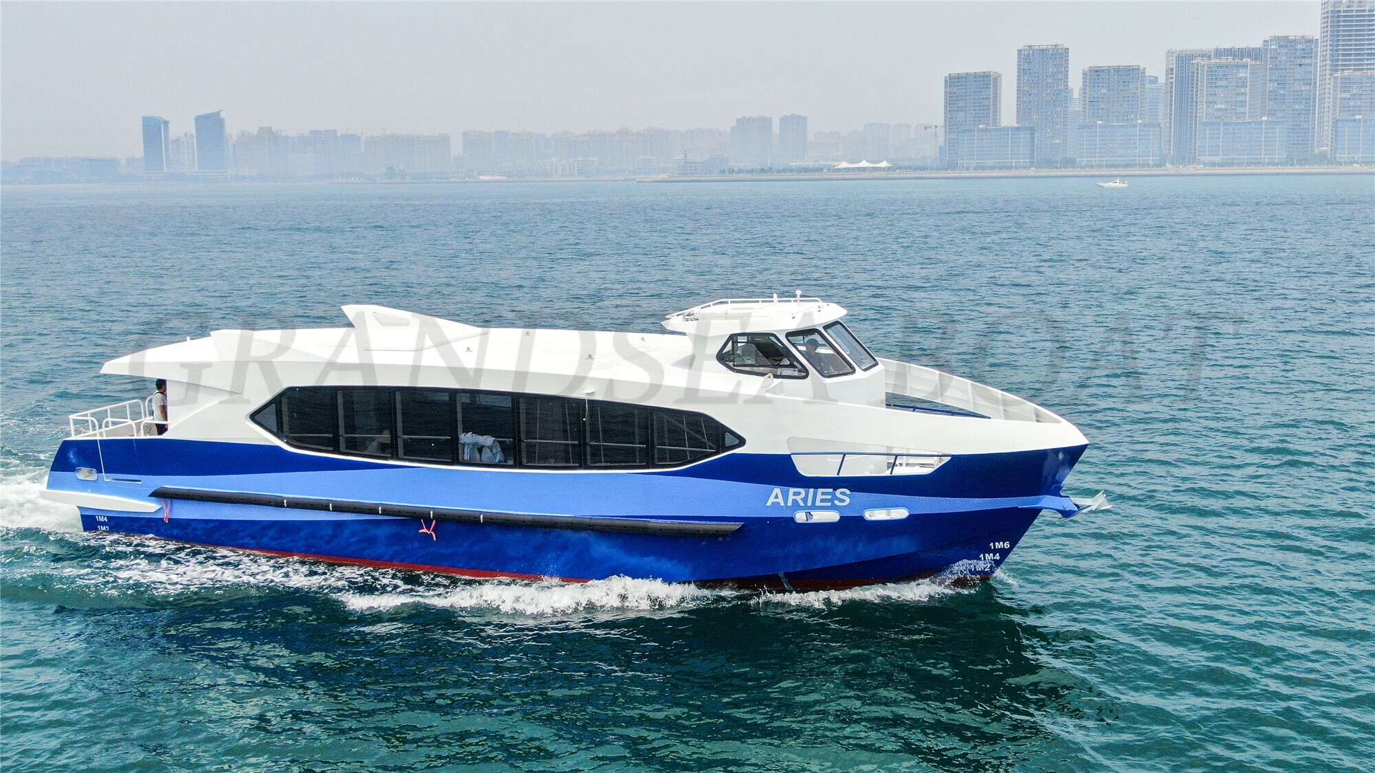 Grandsea 18.8m Aluminum hull 96 persons Diesel Inboard Sea Coastal Sea Fast Speed Passenger Boat for sale