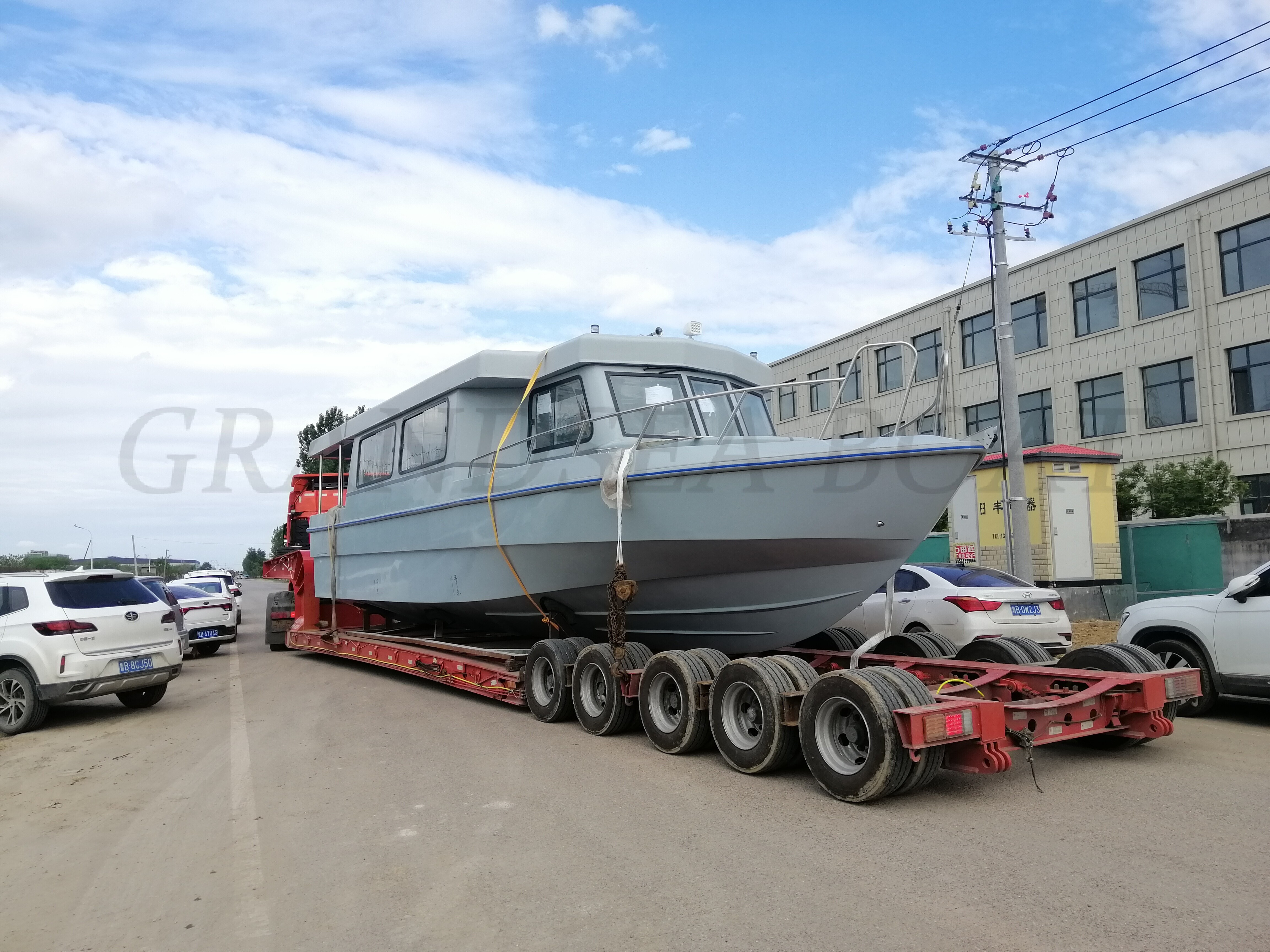 2units Length 12.3m Fiberglass material Passenger and Crew Boats Shipped to Pakistan 