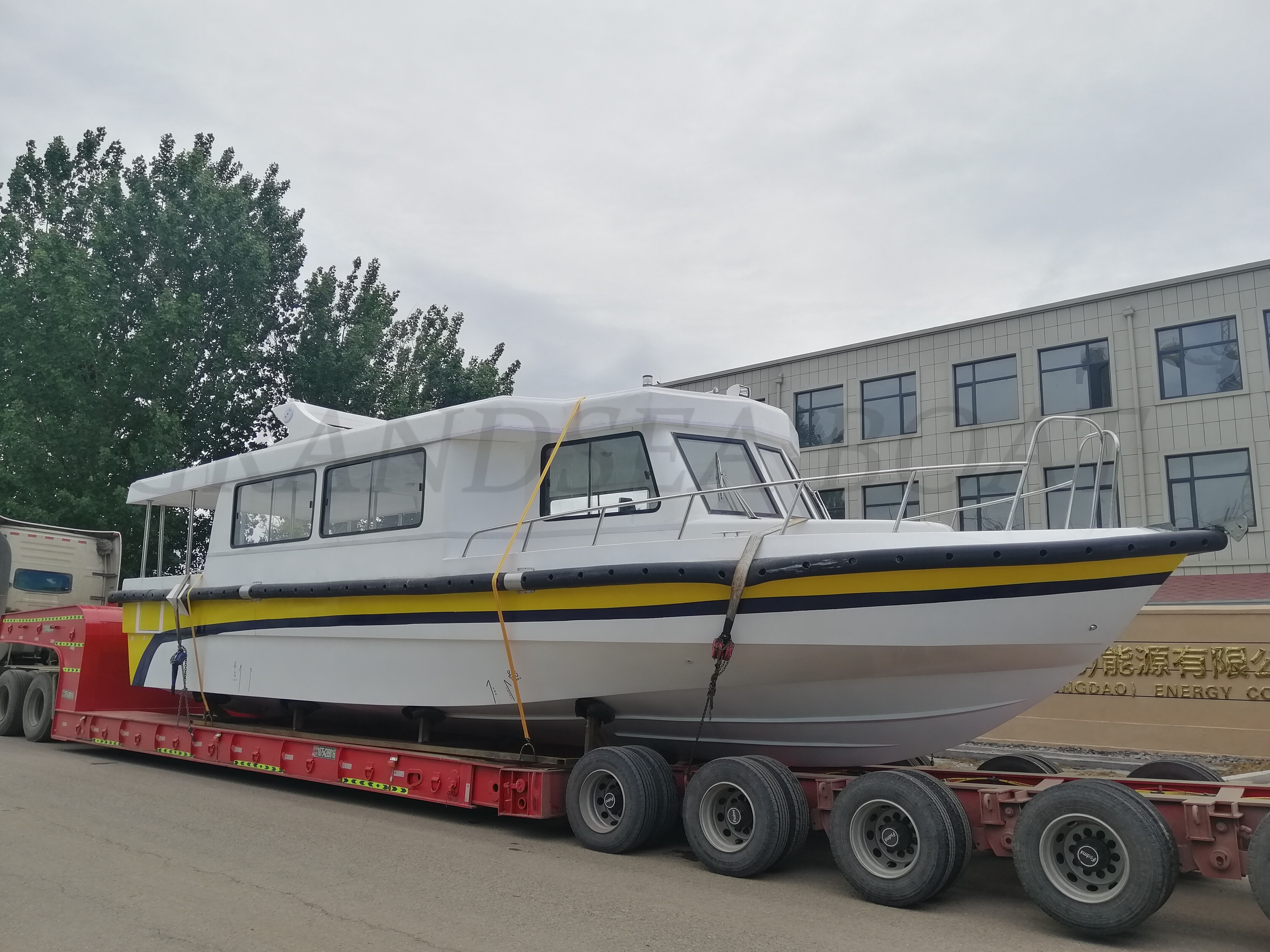 1unit Length 12.3m Fiberglass Material 30seats Passenger Boat shipped to U.A.E 