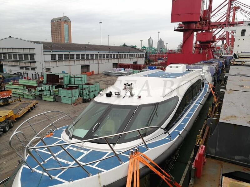 Length 16m Fiberglass Passenger Crew Boats Shipped to Peru