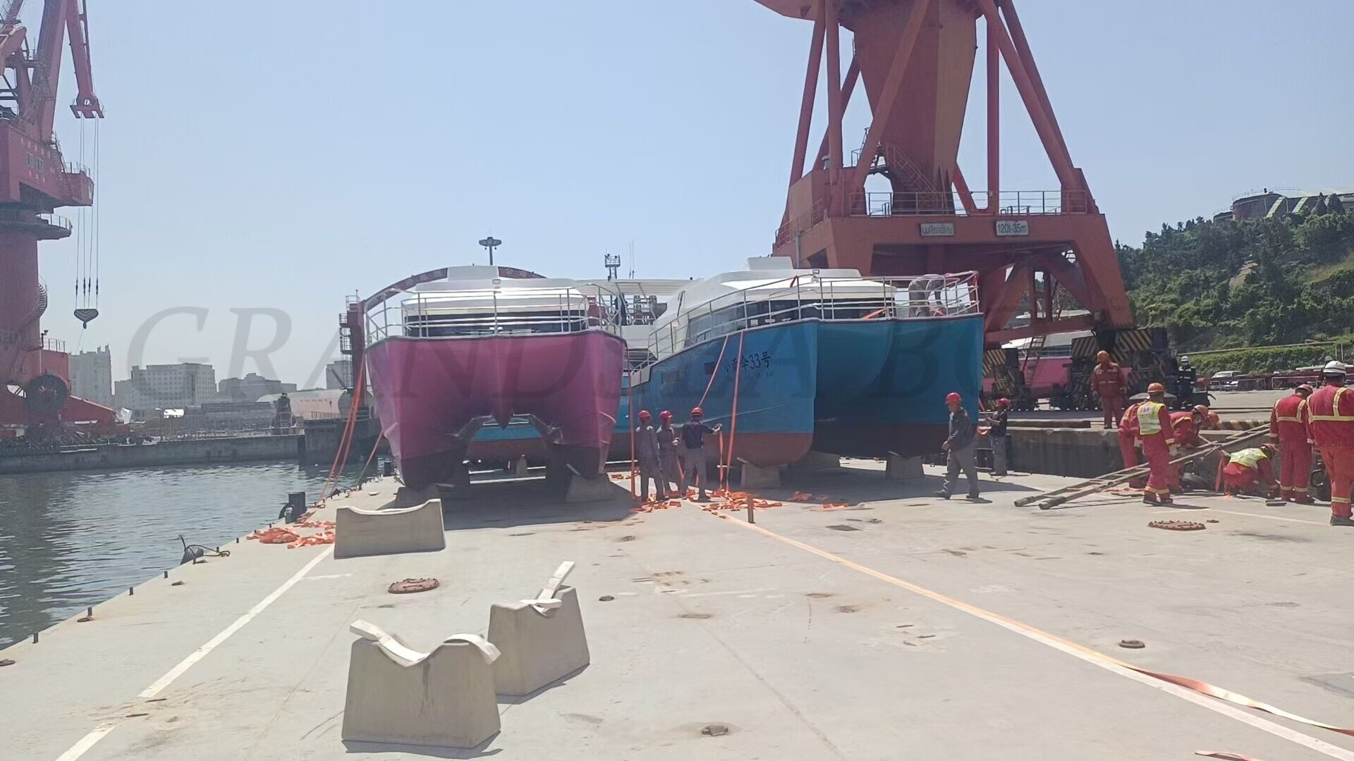 2units Length 17m Catamaran Pleasure Boats Shipped to Singapore