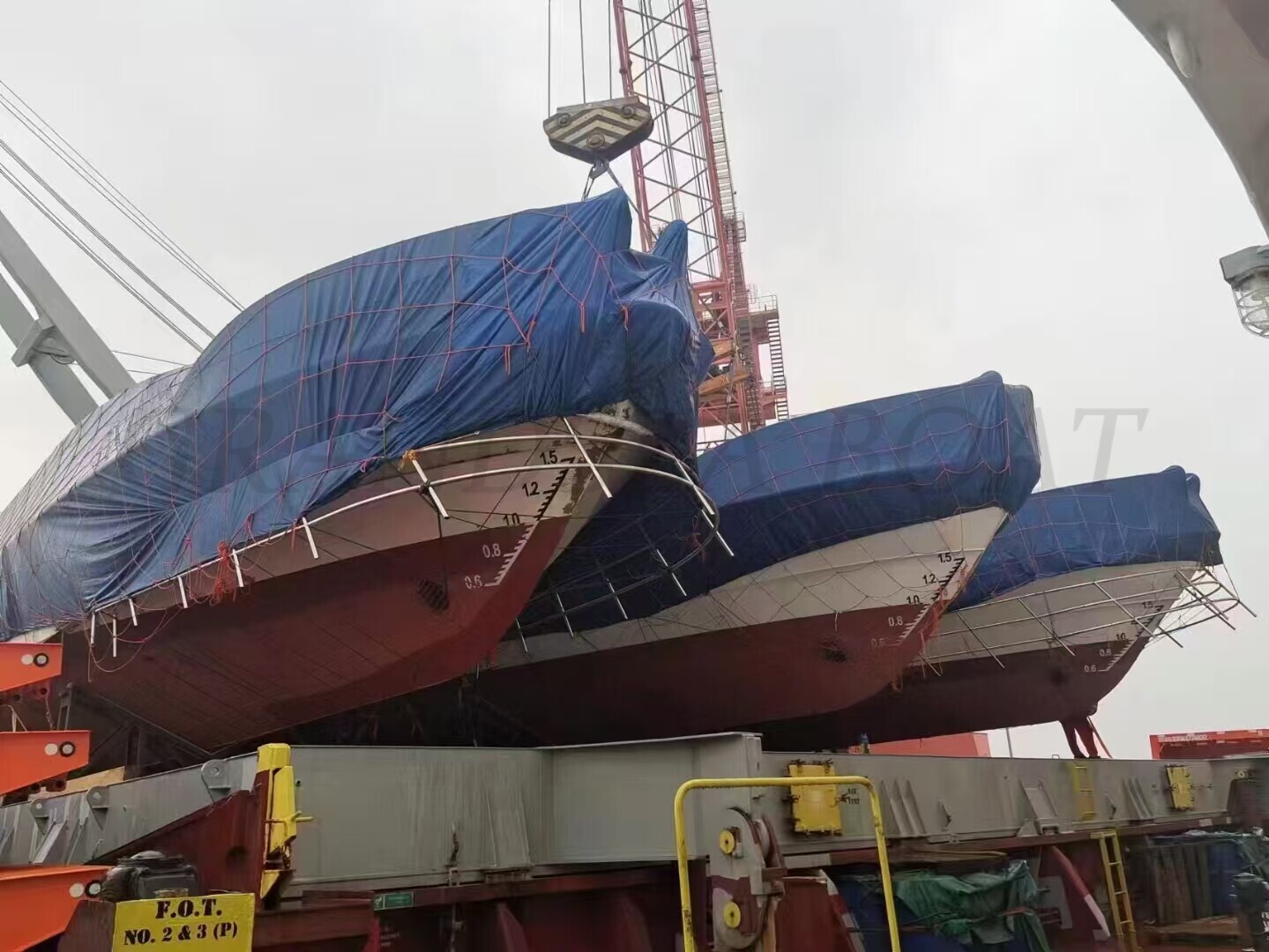 3units Length 23m Passenger Ferry Boats Shipped Uganda Africa