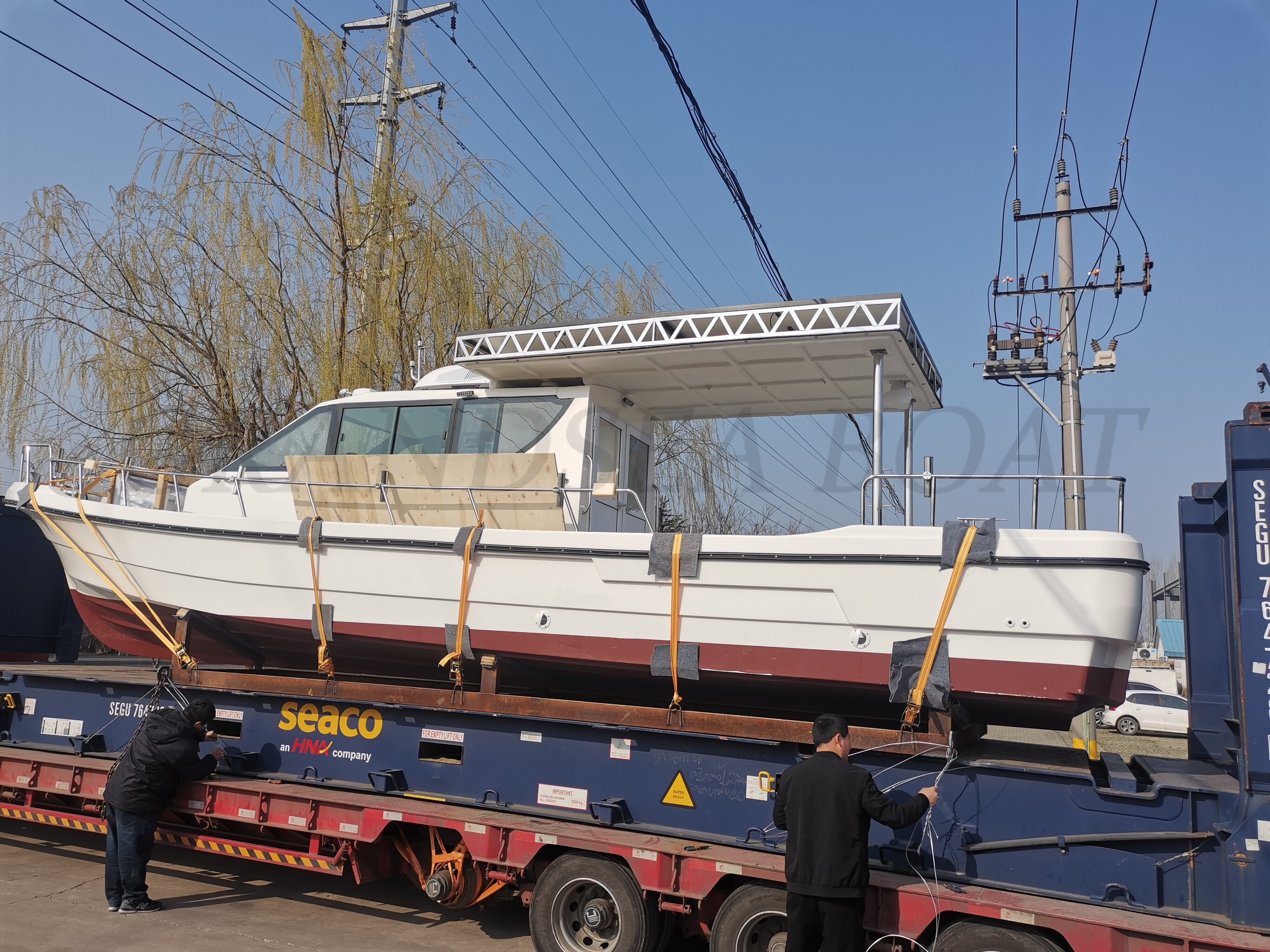 1unit Length 10.5m Pleasure Fishing Boat Shipped to Singapore