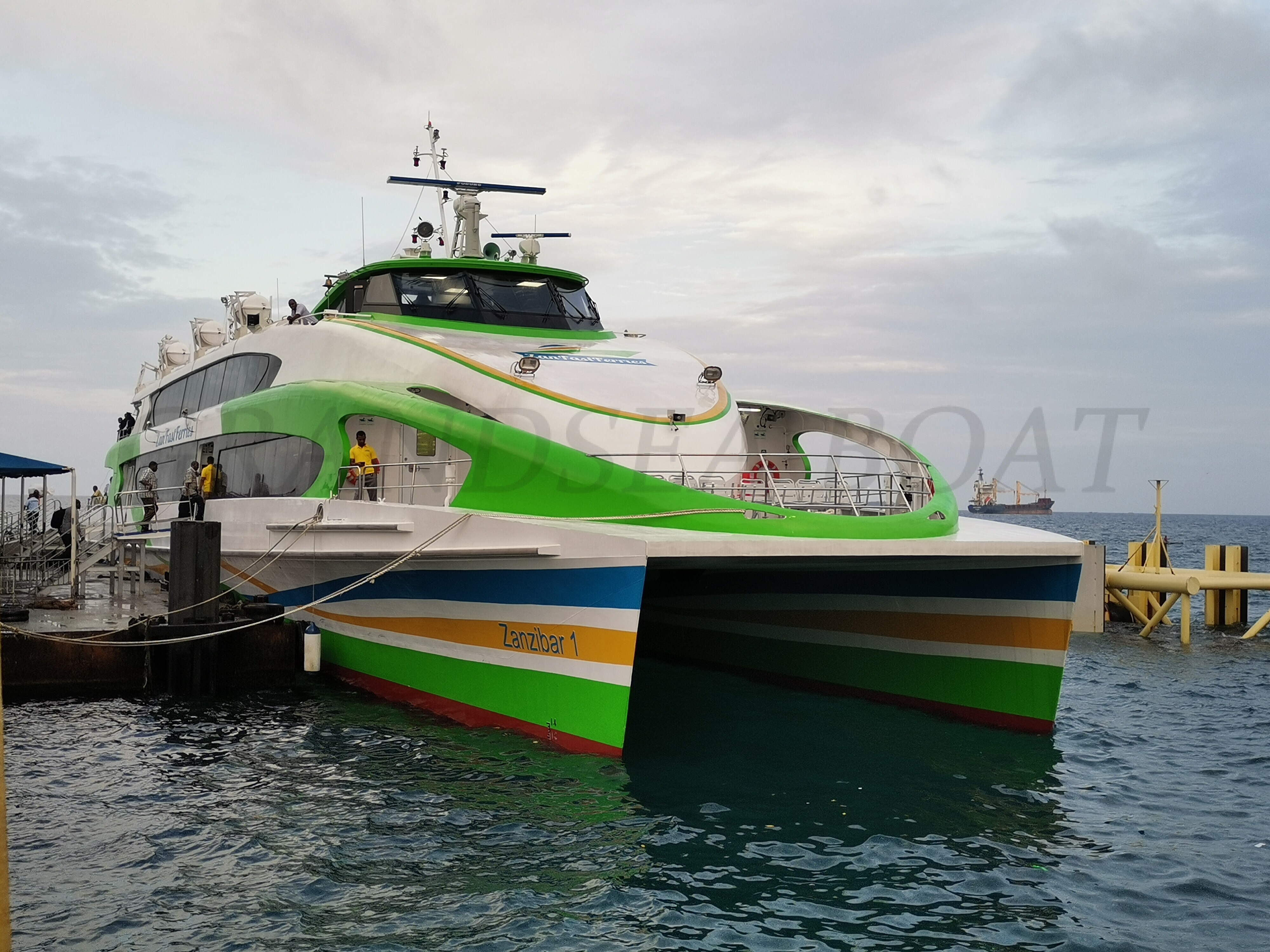 32m Catamaran Passenger Ferry Boat at Zanzibar 