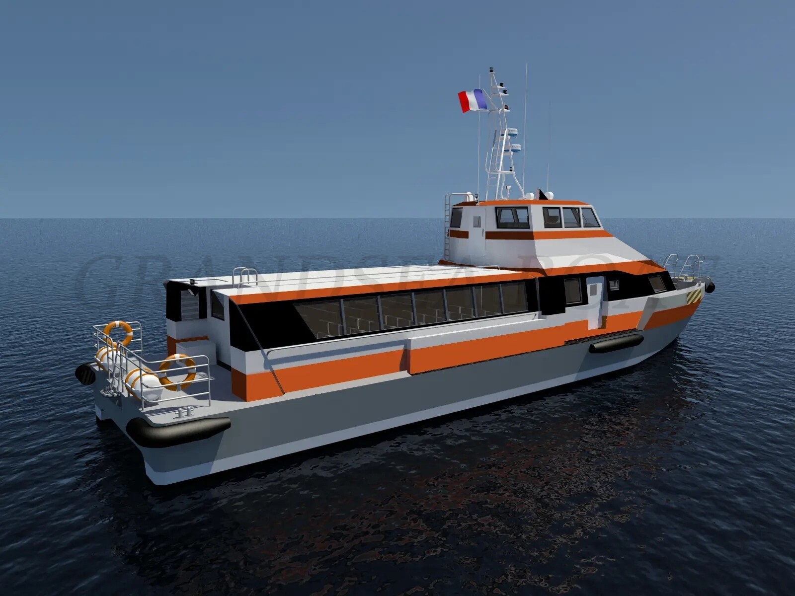 Grandsea Length 24m Aluminum 150seaters Passenger Ferry Boat for sale 