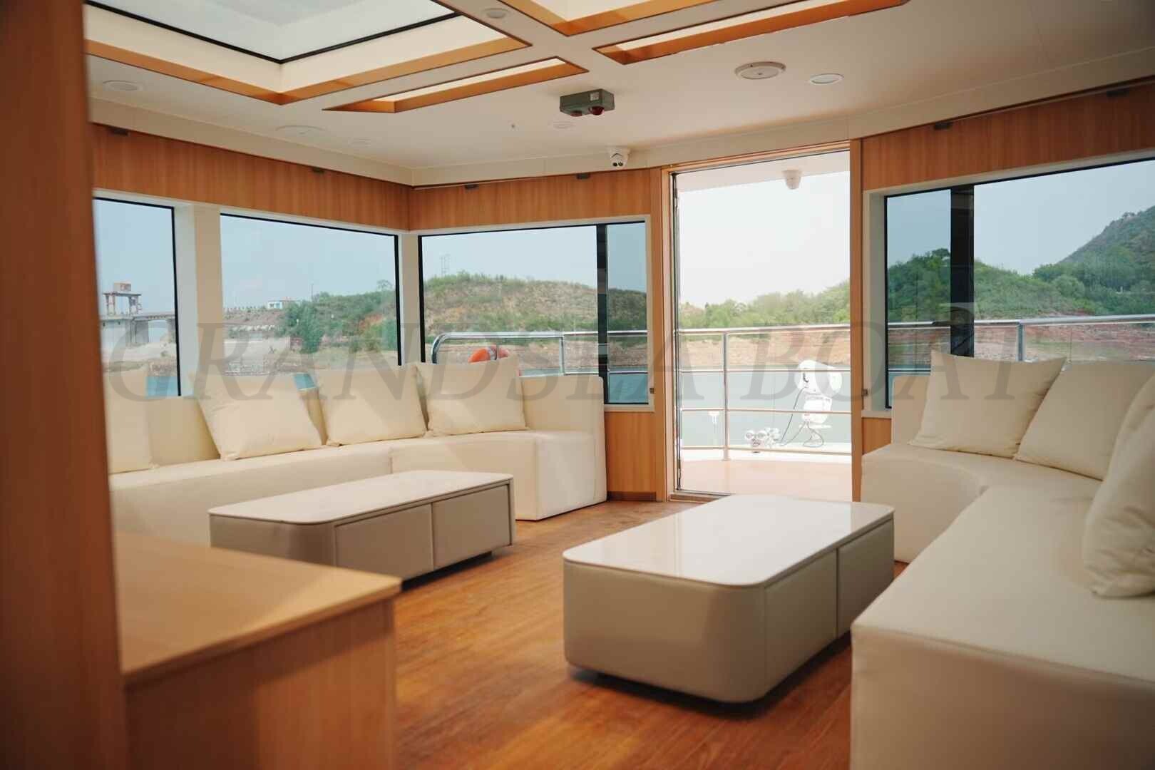 Grandsea 24m Steel Hull Double Decker Dinner Party Sightseeing Crew Boat for sale