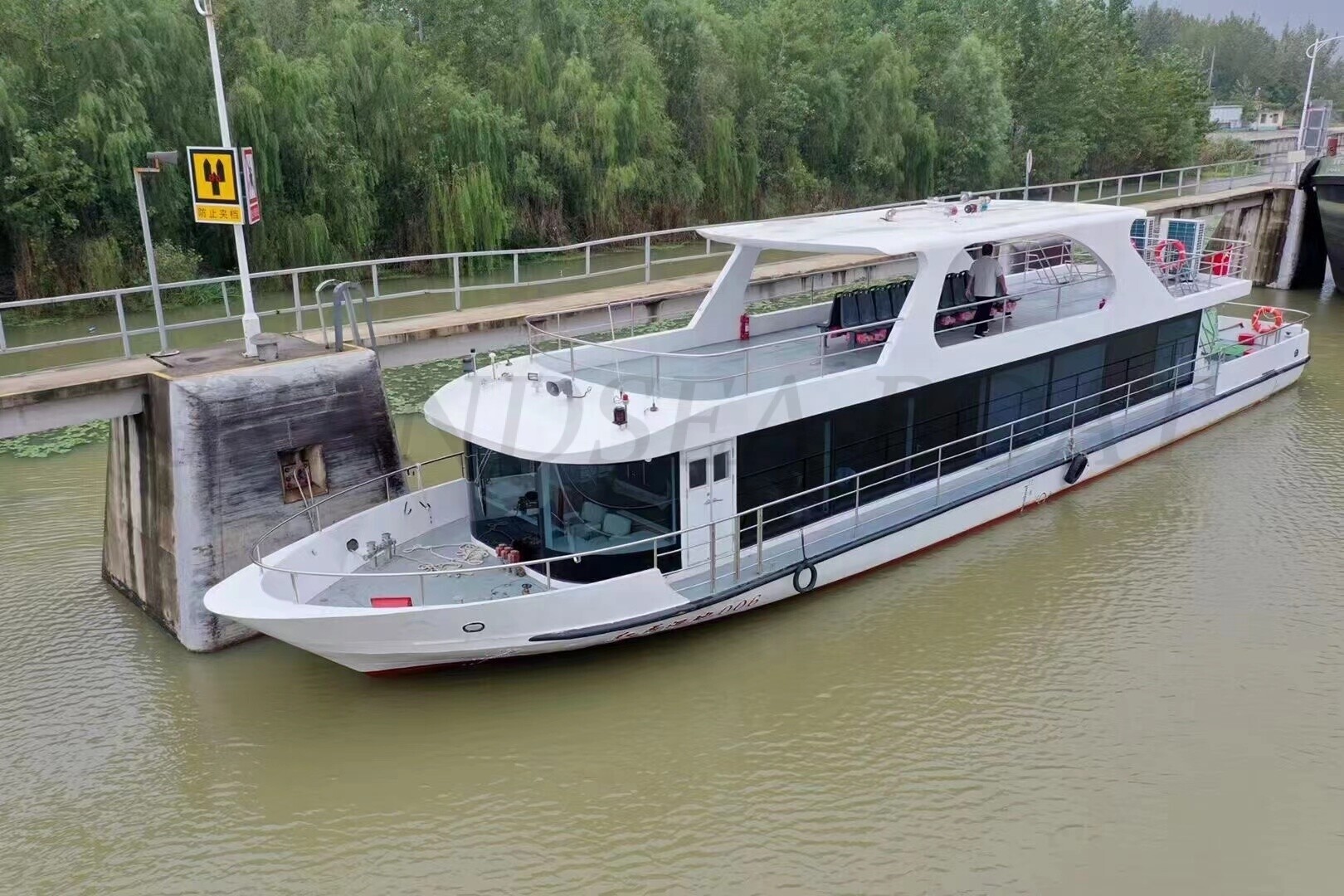 Grandsea 24m Steel Hull Double Decker Dinner Party Sightseeing Crew Boat for sale