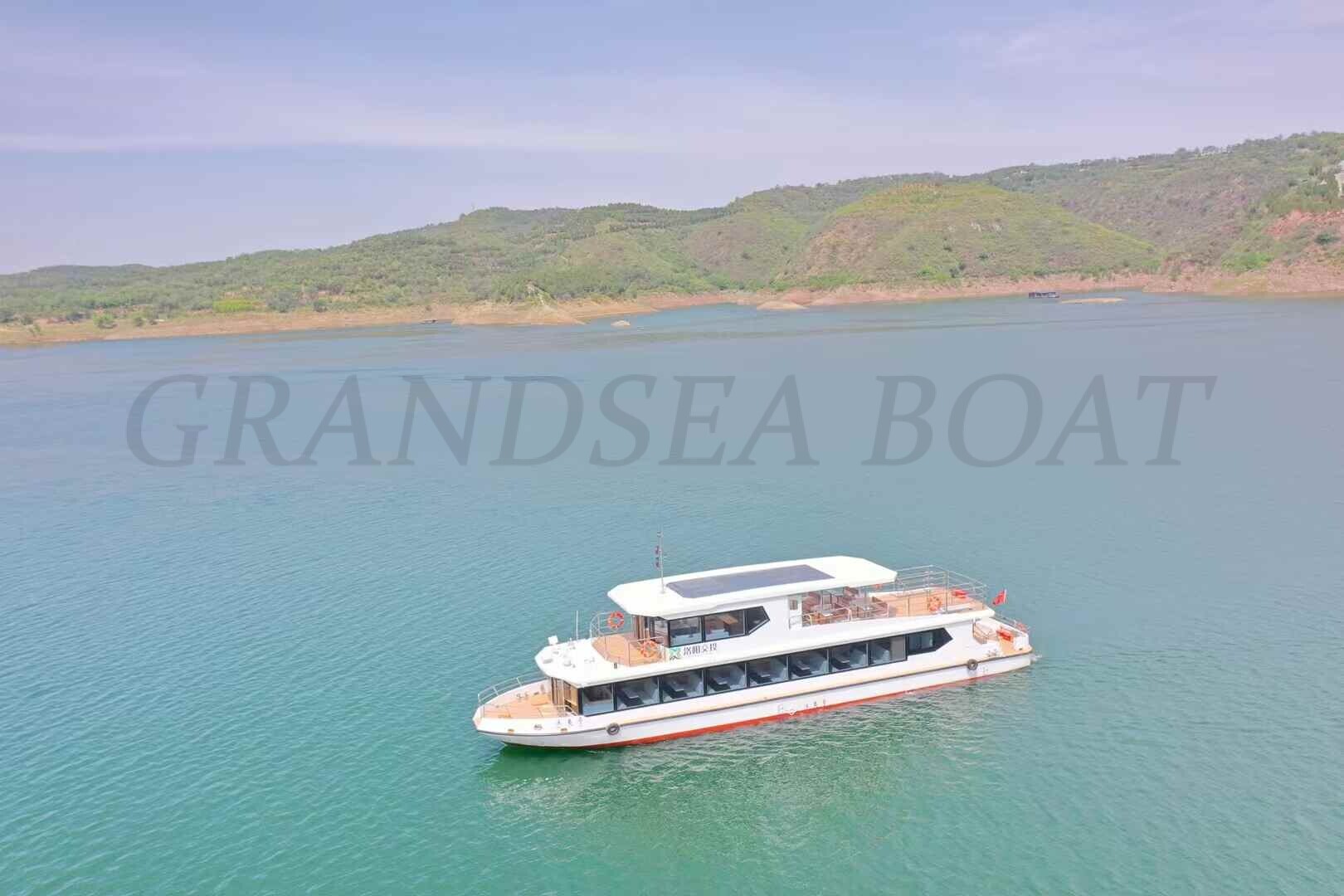 Grandsea 24m Steel Hull Double Decker Dinner Party Sightseeing Crew Boat for sale