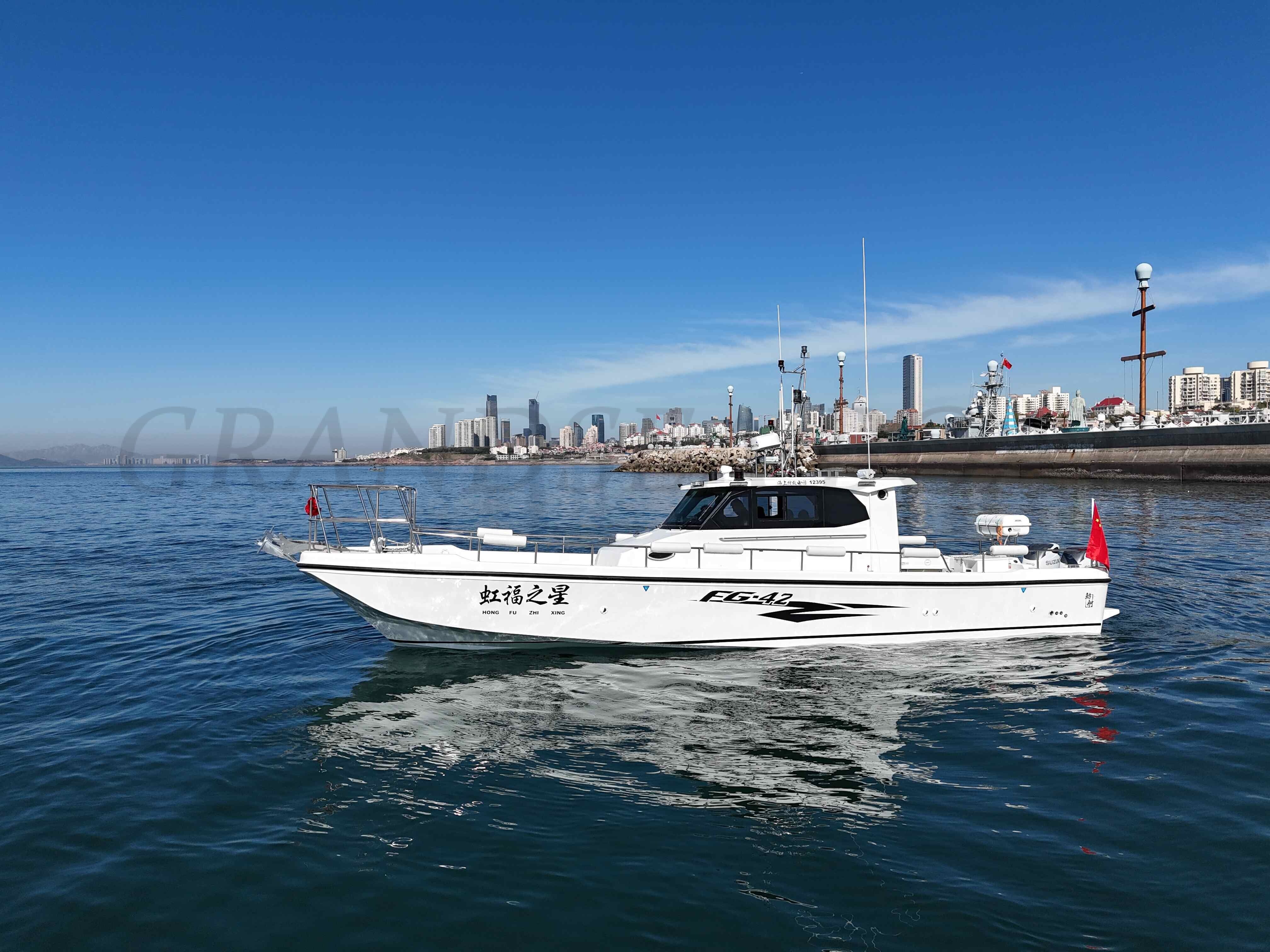 Grandsea 42ft Fiberglass Pleasure Fishing Boat for sale