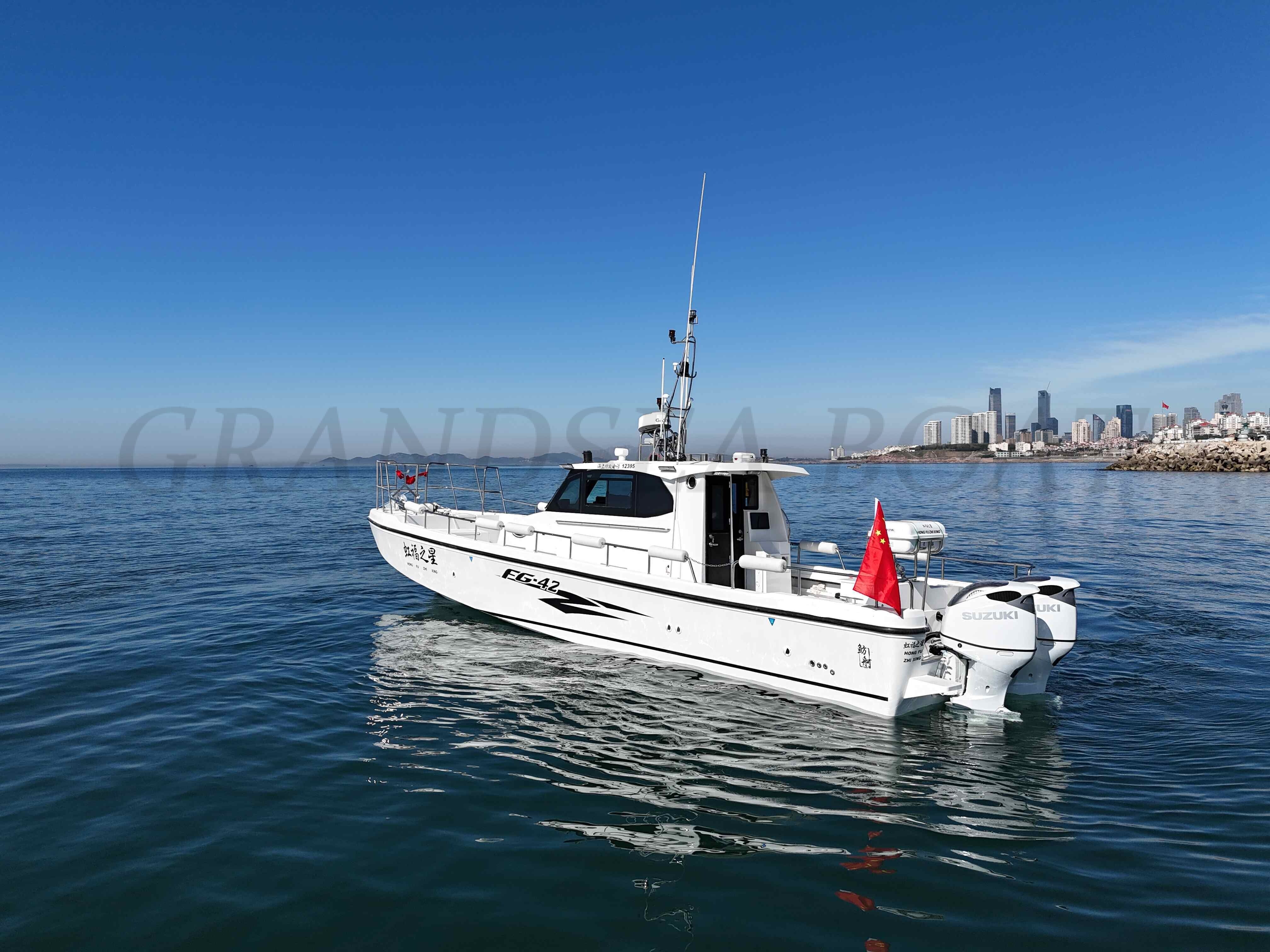 Grandsea 42ft Fiberglass Pleasure Fishing Boat for sale