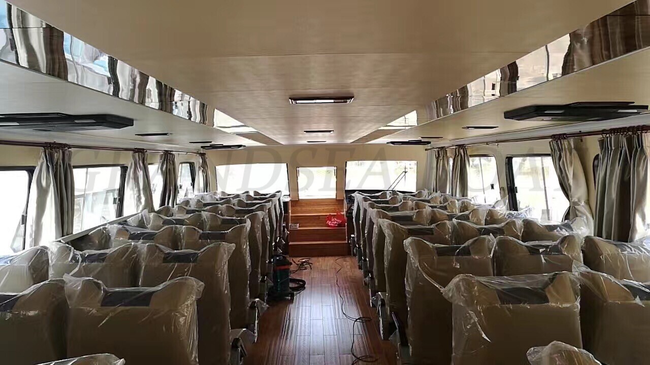 Grandsea 58ft FRP 74 persons lake river catamaran bus boat ferry boat