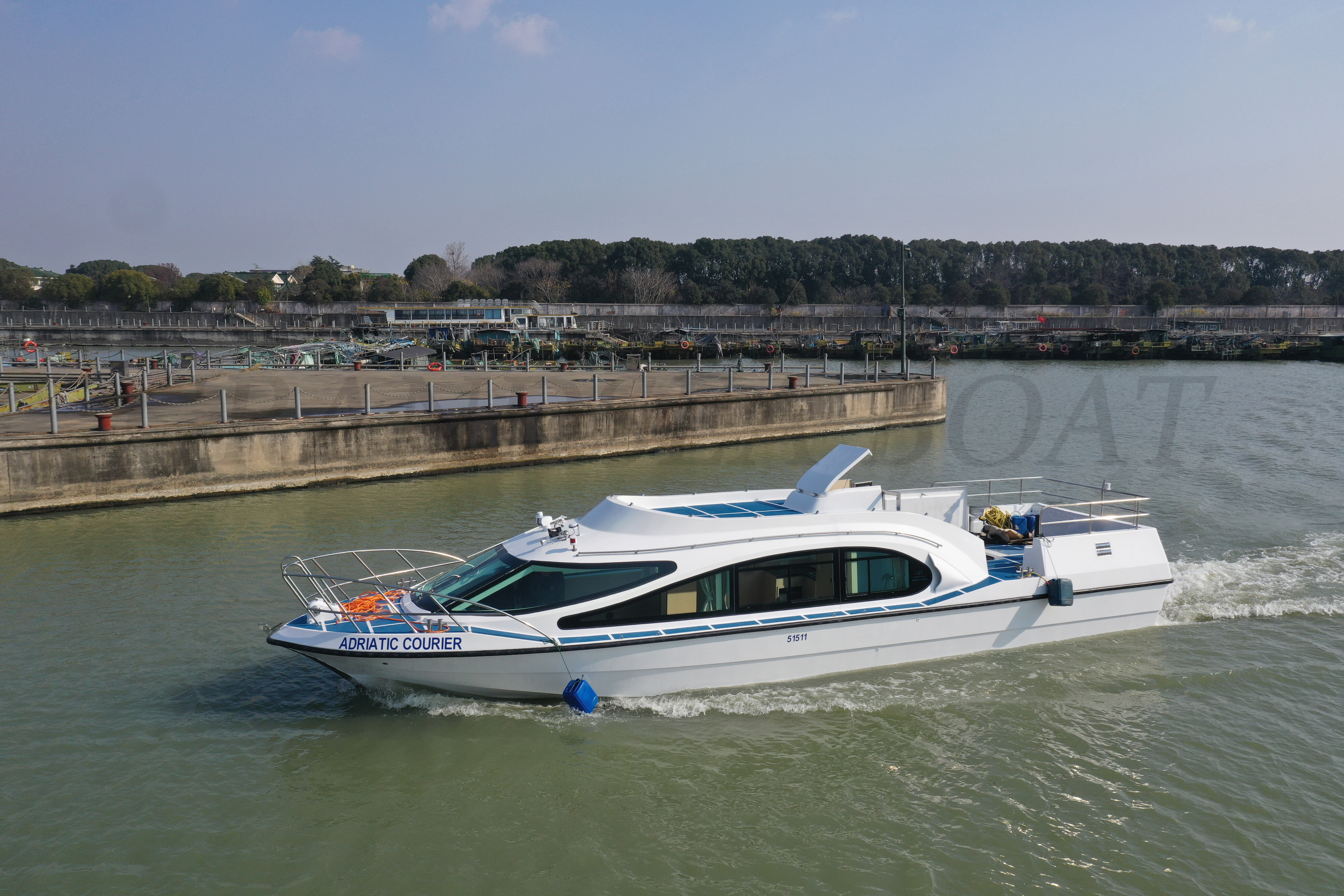 13.8m 36 Persons Fiberglass Passenger Ferry Boat with Inboard Diesel Engine for Sale