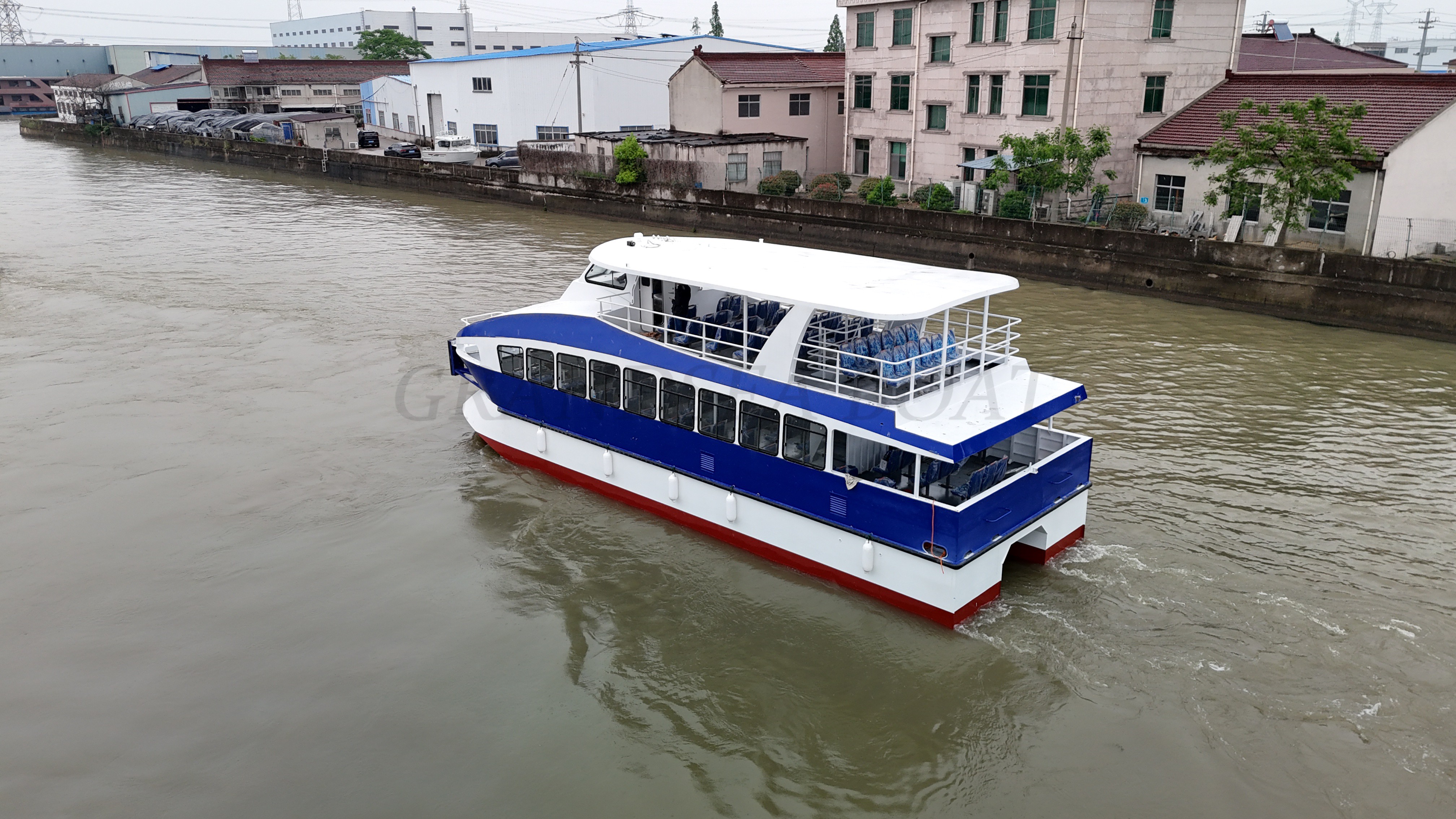 Grandsea 17m Aluminum 110seater Water Taxi Bus Catamaran Ferry Boat for sale