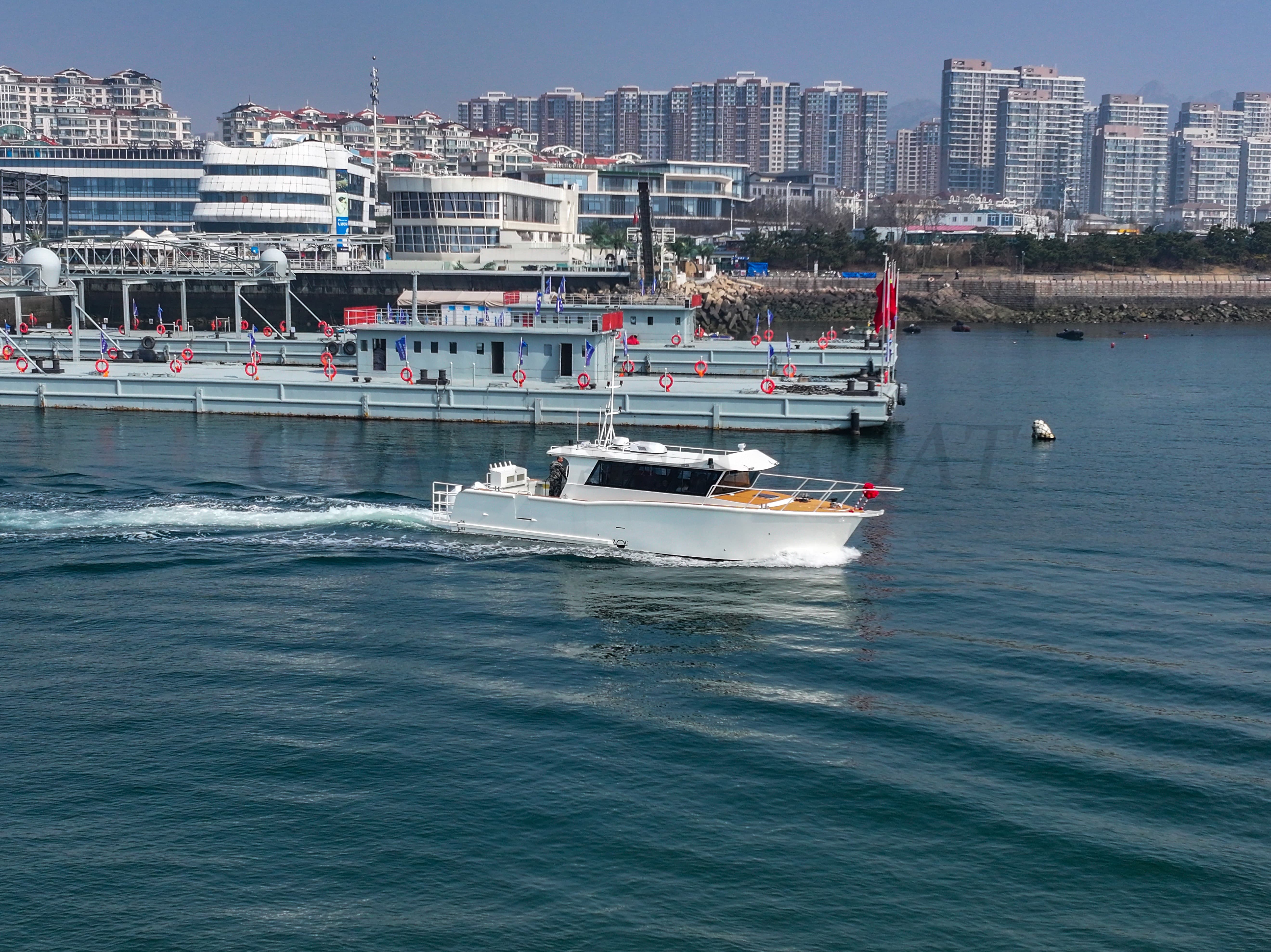 Grandsea 14.53m Aluminum Best Pleasure Fishing Boat Full Cabin Cruiser Sport Walk Around Fishing Boat for sale
