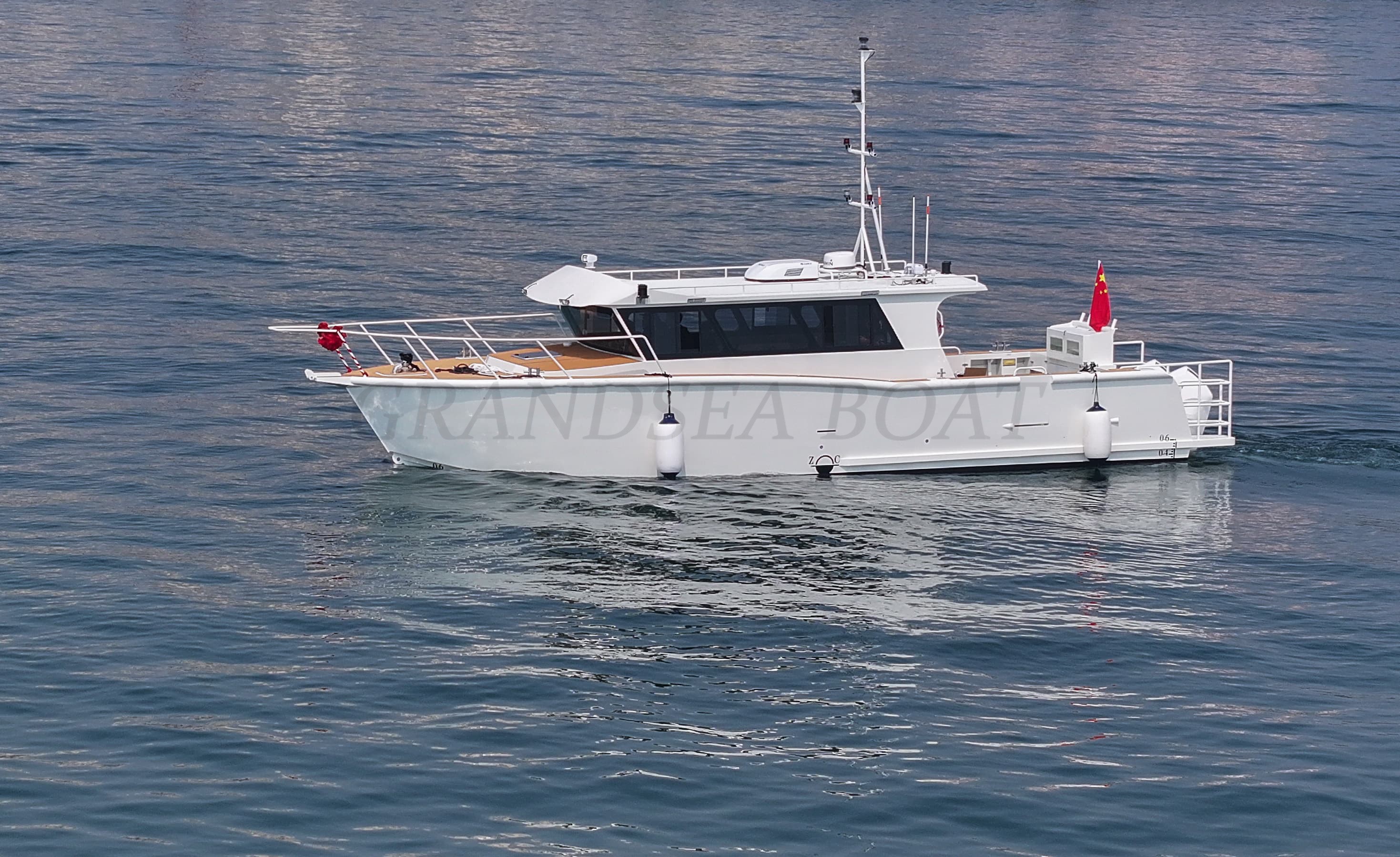 Grandsea 14.53m Aluminum Best Pleasure Fishing Boat Full Cabin Cruiser Sport Walk Around Fishing Boat for sale