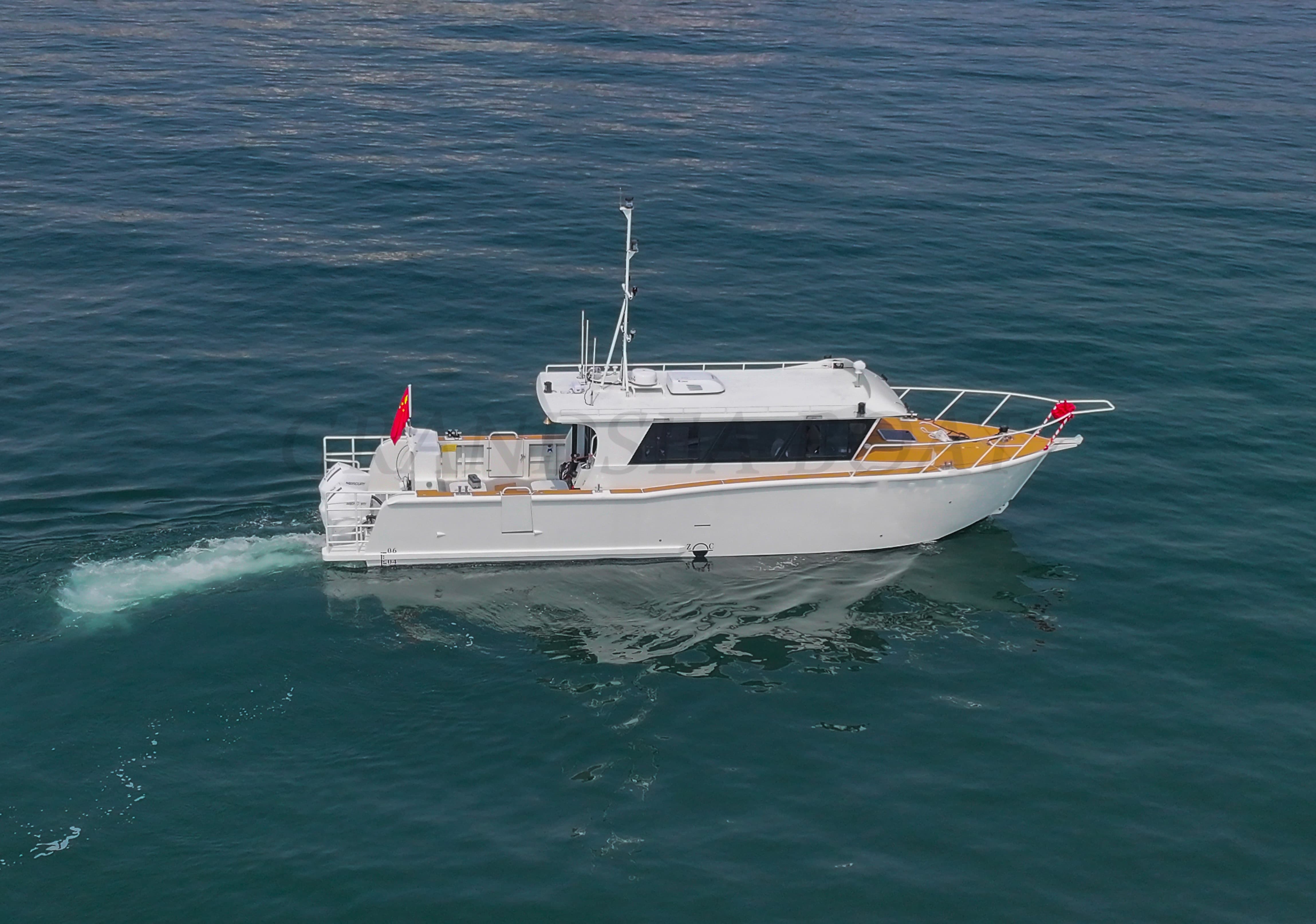 Grandsea 14.53m Aluminum Best Pleasure Fishing Boat Full Cabin Cruiser Sport Walk Around Fishing Boat for sale
