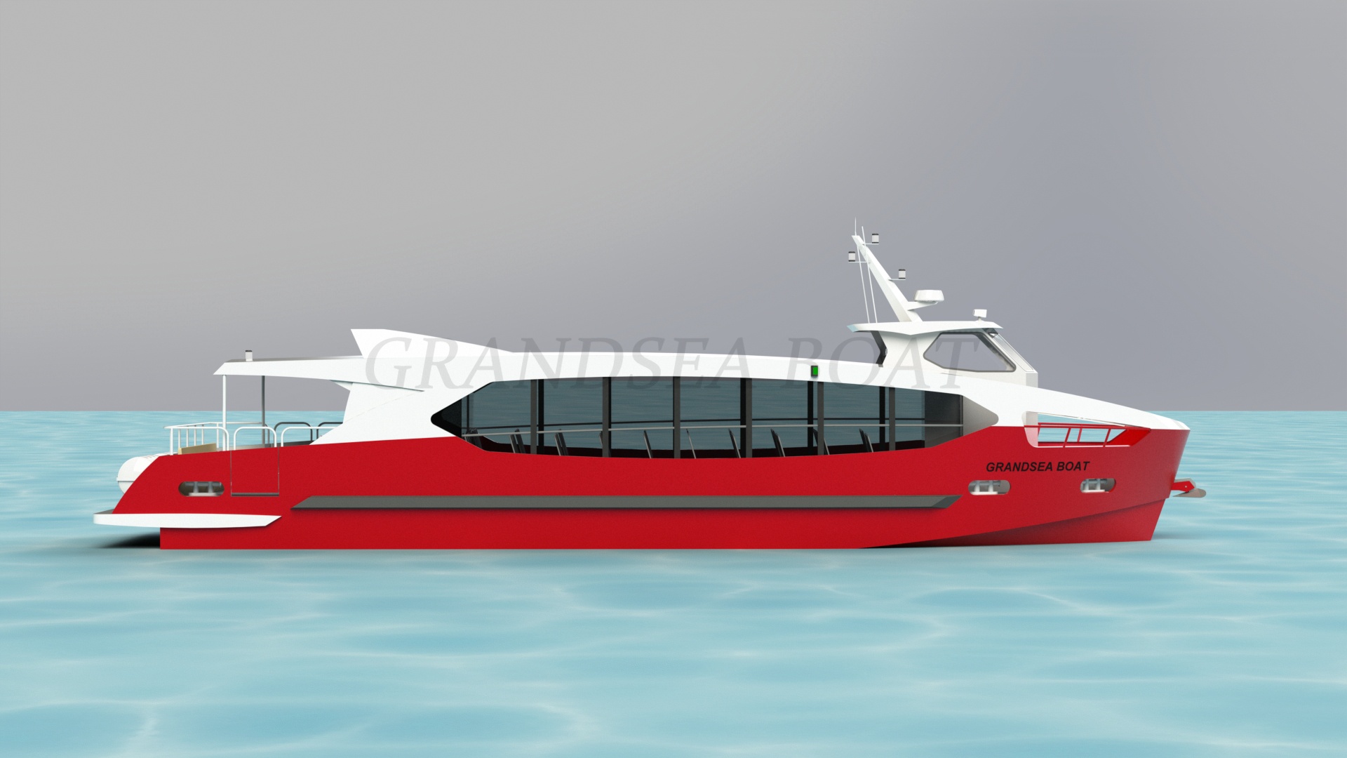 Grandsea 24m Aluminum Speed  Commercial Passenger Ferry Boat with 140 Seats for Sale