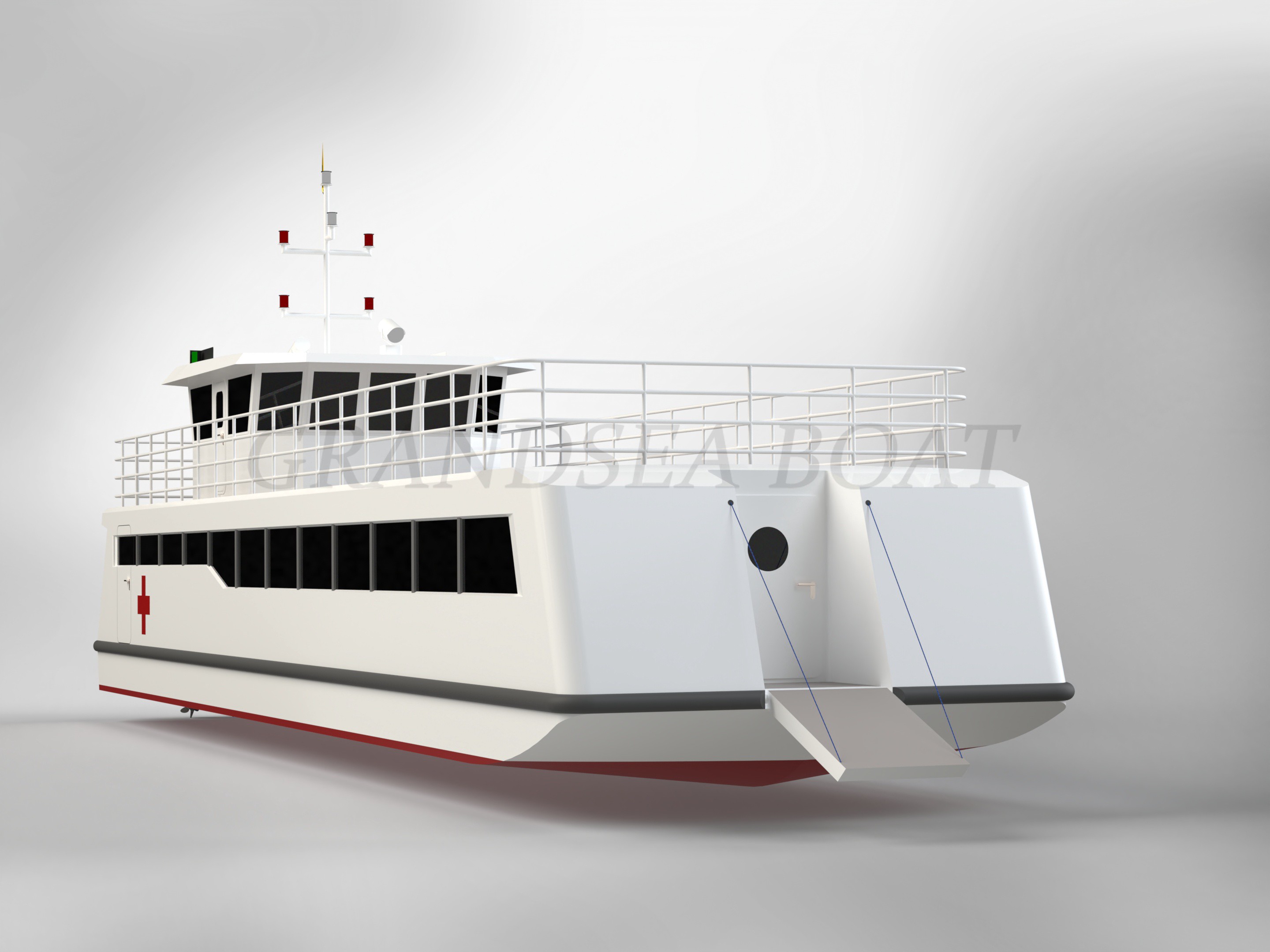 Grandsea 25m Aluminum Medical Boat Ambulance Floating Hospital Boat for sale