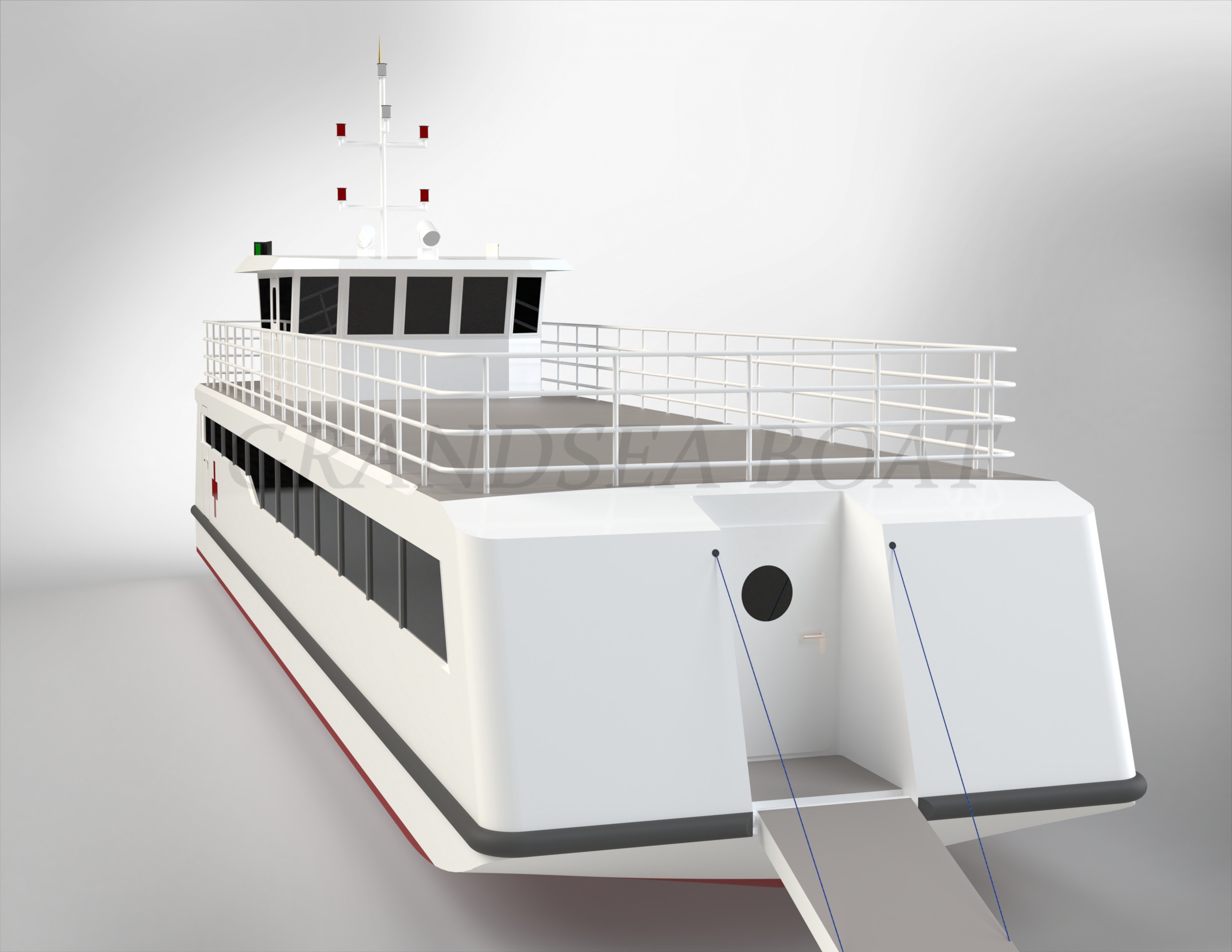 Grandsea 25m Aluminum Medical Boat Ambulance Floating Hospital Boat for sale
