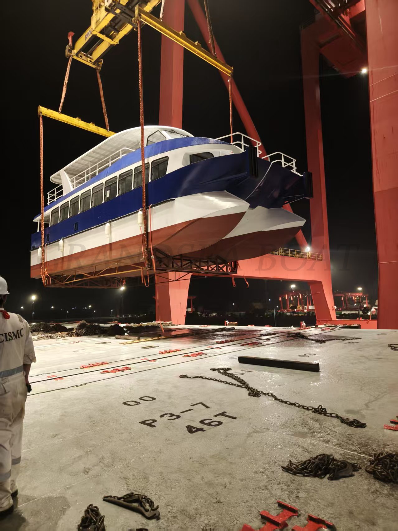 Two 17m 125seats Aluminum Catamaran Passenger Boats Shipped to Bahamas by bulkship