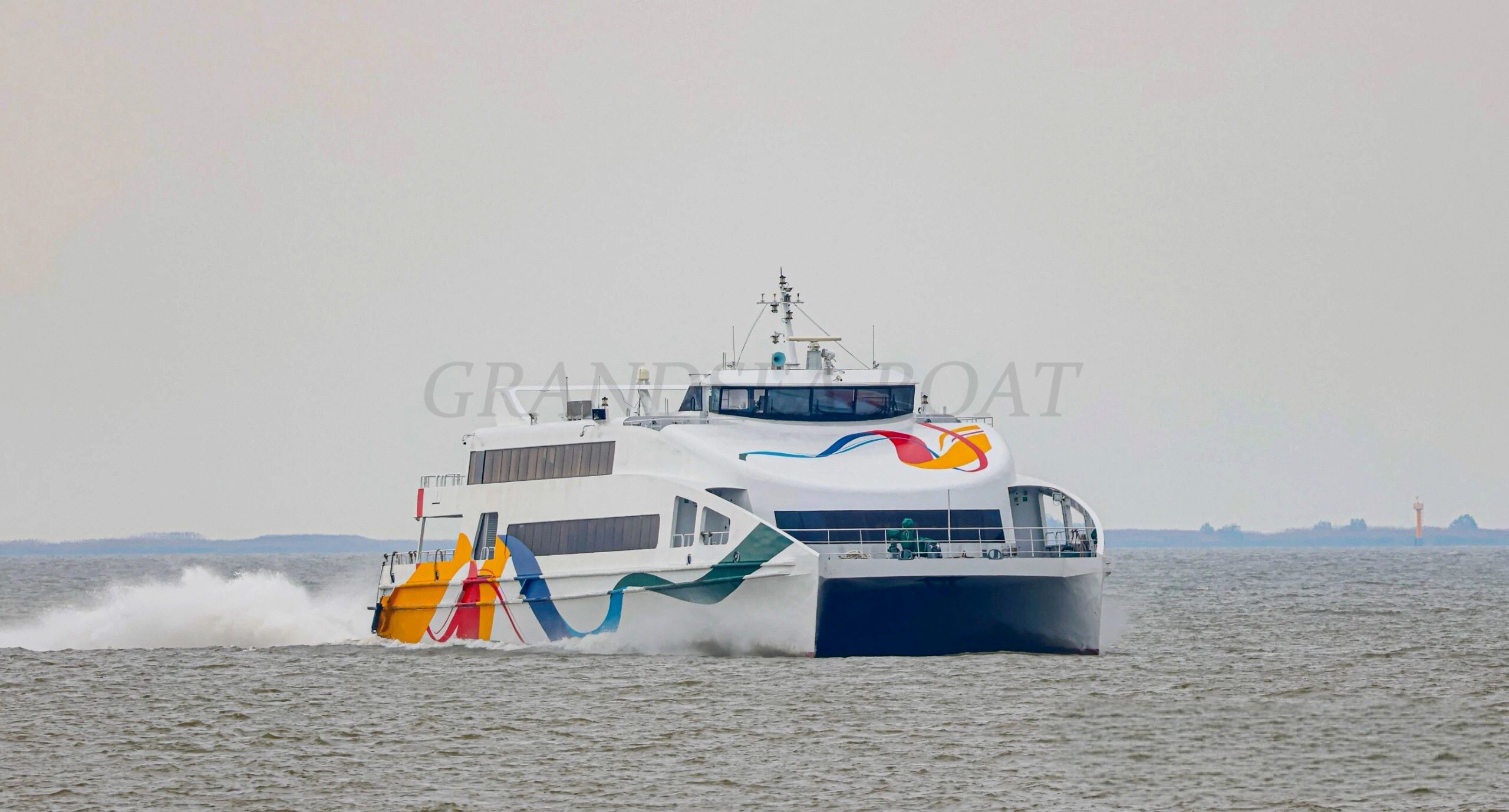 Grandsea 45m Aluminium Catamaran 500 seates Passenger liner Ship Ocean Liner Catamaran Passenger Boat for sale