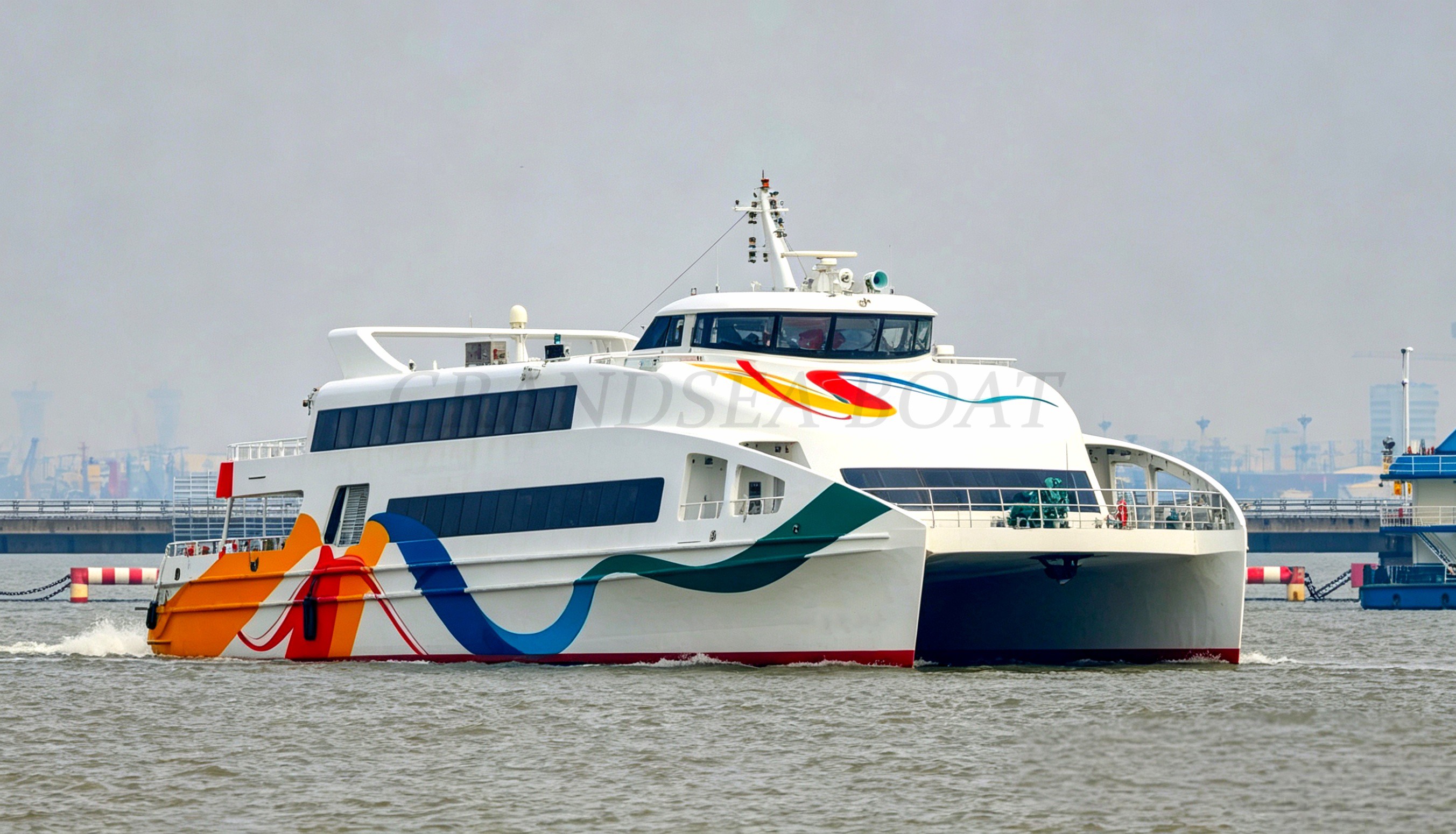 Grandsea 45m Aluminium Catamaran 500 seates Passenger liner Ship Ocean Liner Catamaran Passenger Boat for sale