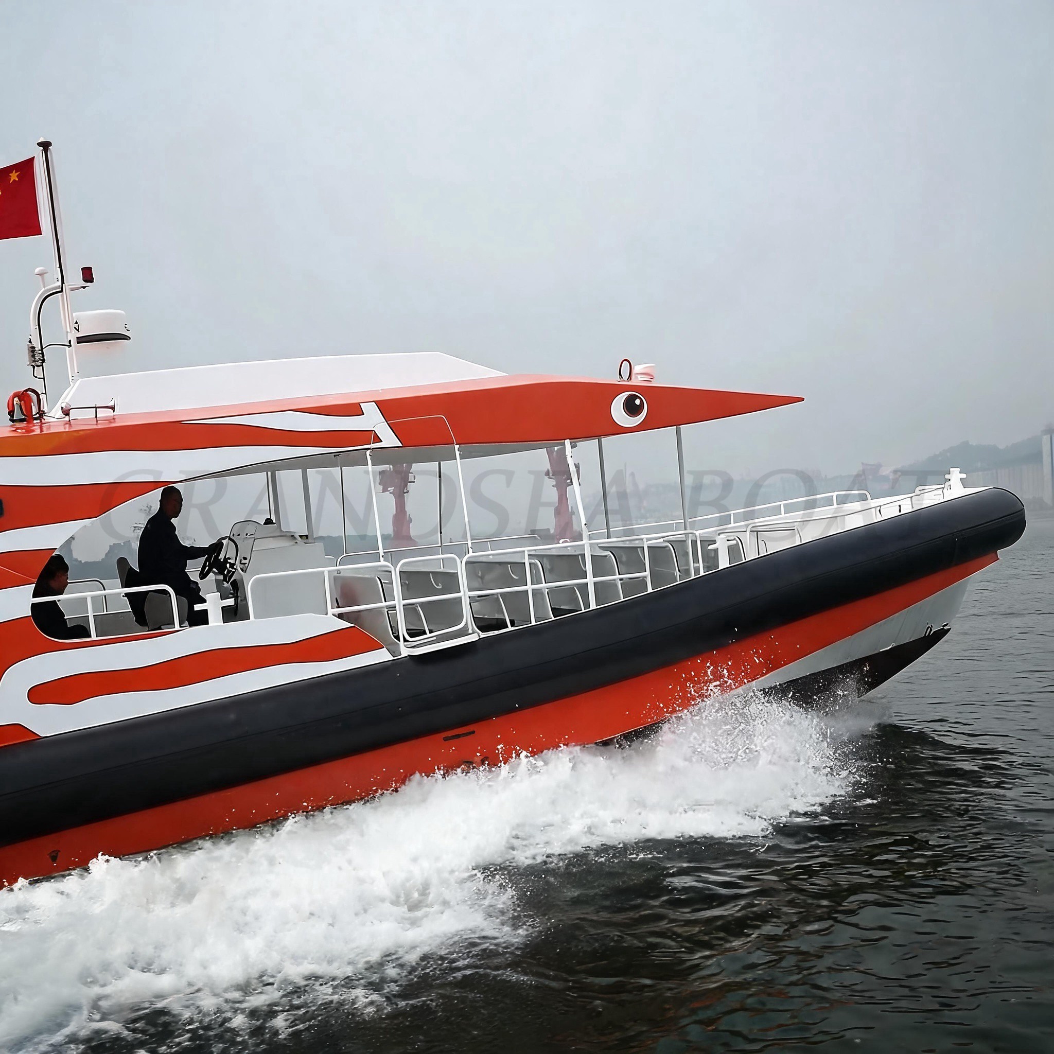 Grandsea 12.5m Aluminum 11seats Tourist Jet Boat Drifting Speed Boat for sale