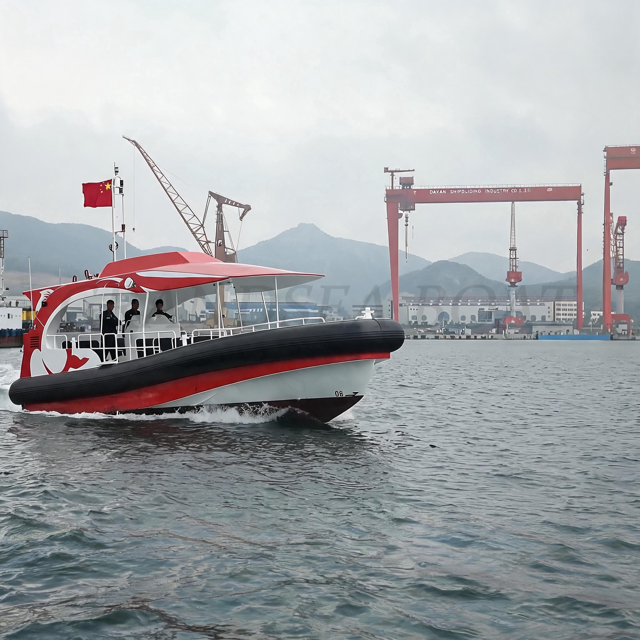 Grandsea 12.5m Aluminum 11seats Tourist Jet Boat Drifting Speed Boat for sale