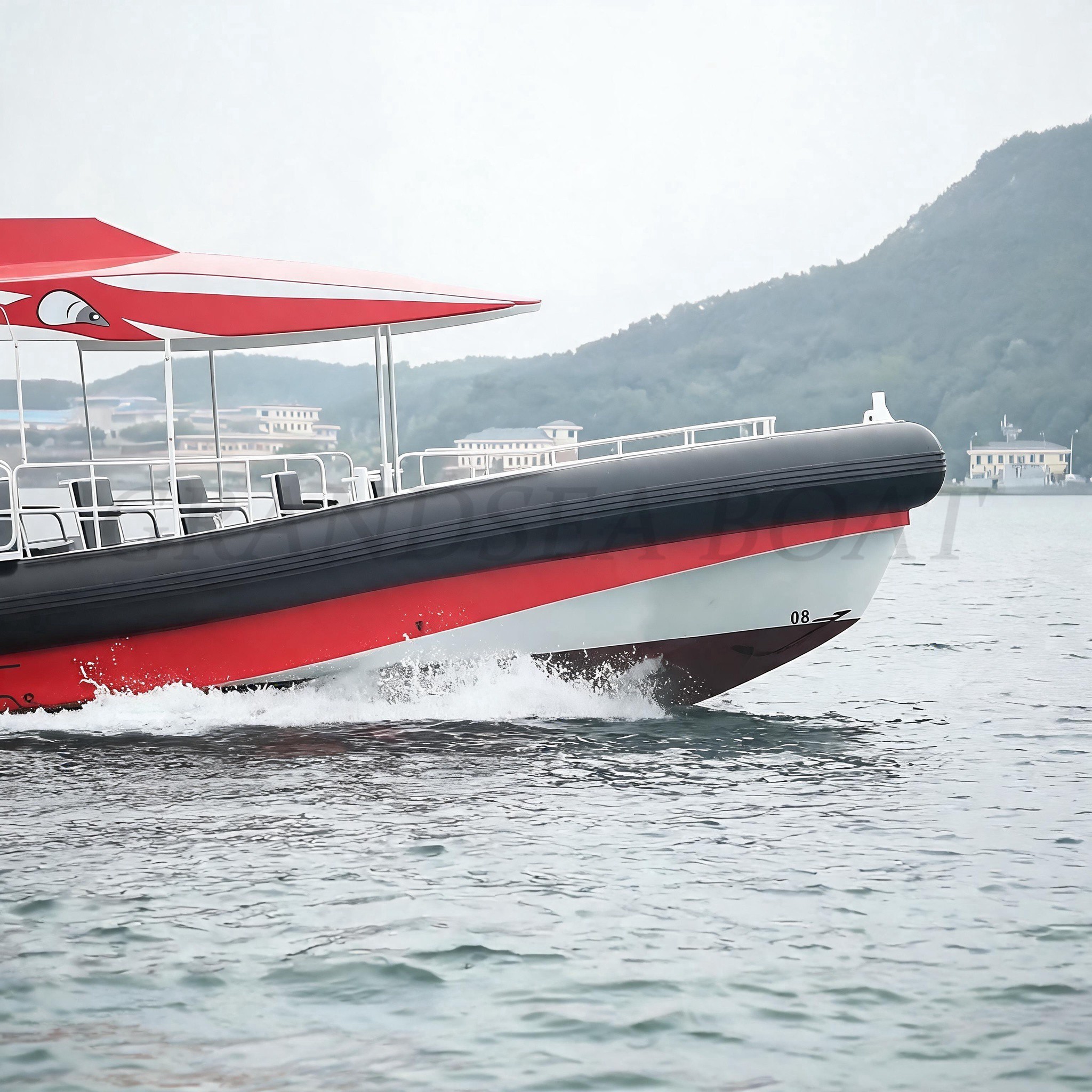 Grandsea 12.5m Aluminum 11seats Tourist Jet Boat Drifting Speed Boat for sale