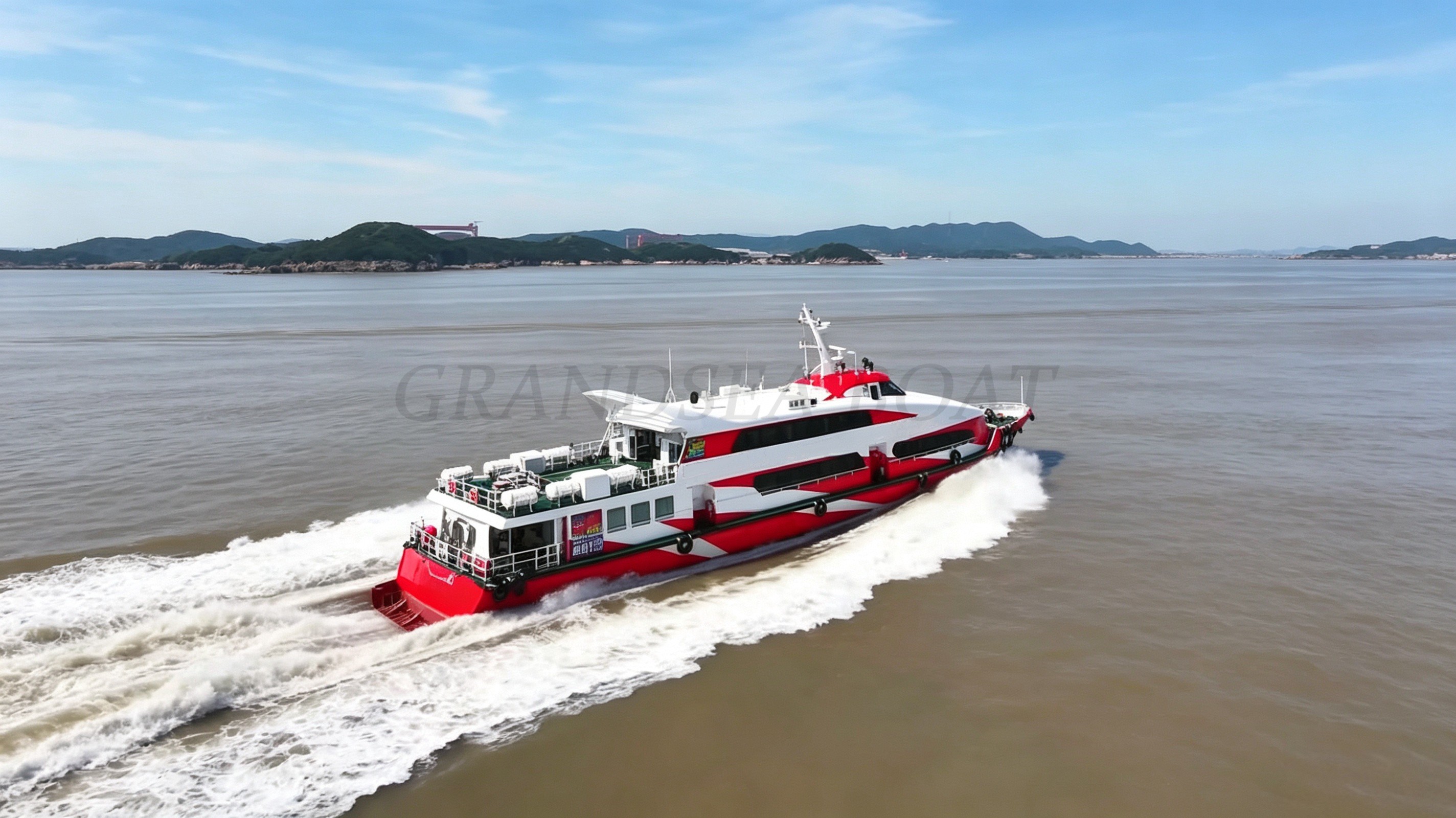 Grandsea 50m High Speed Aluminium 270 seater Passenger Ferry Boat Passenger ship for sale
