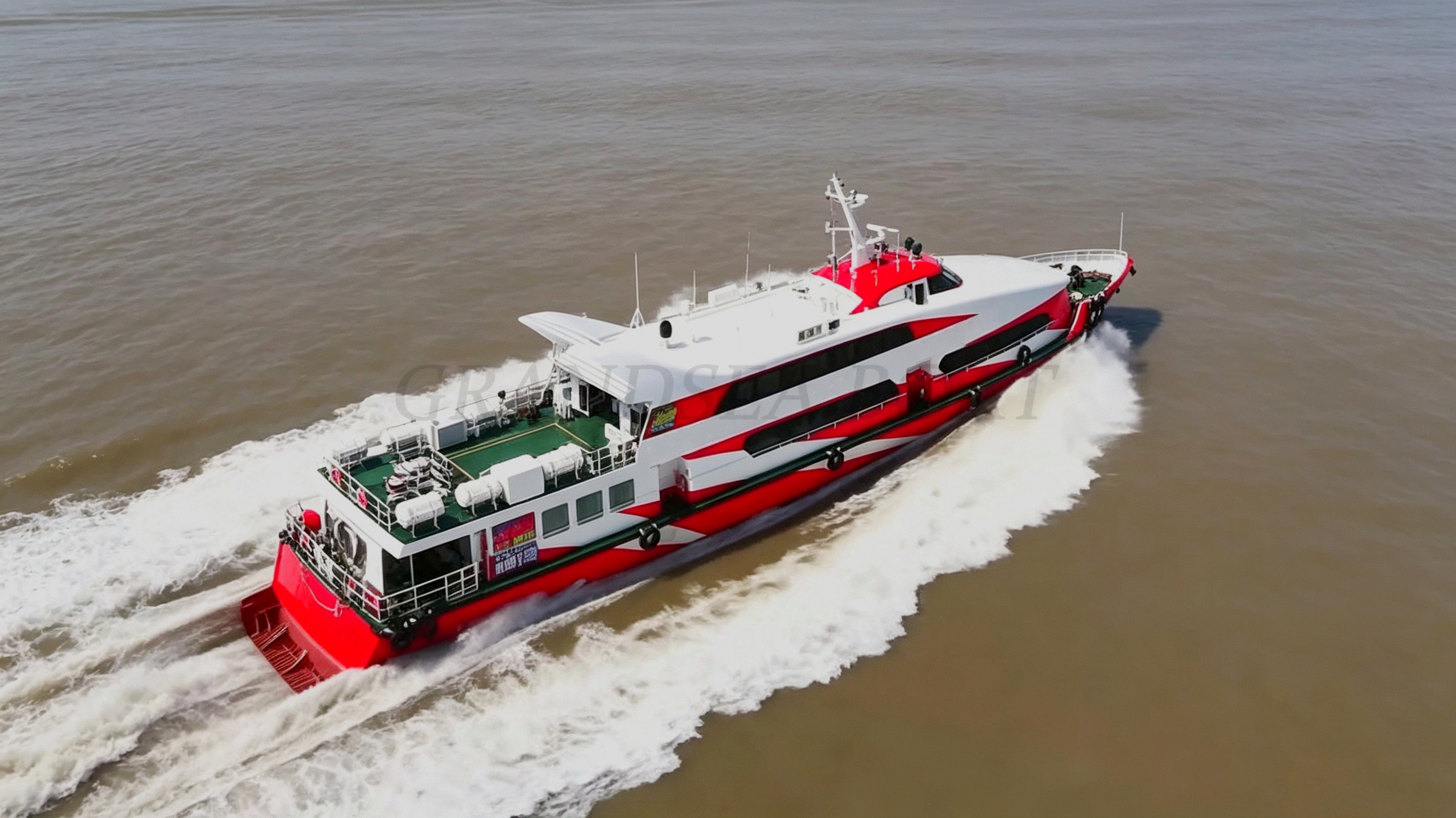 Grandsea 50m High Speed Aluminium 270 seater Passenger Ferry Boat Passenger ship for sale