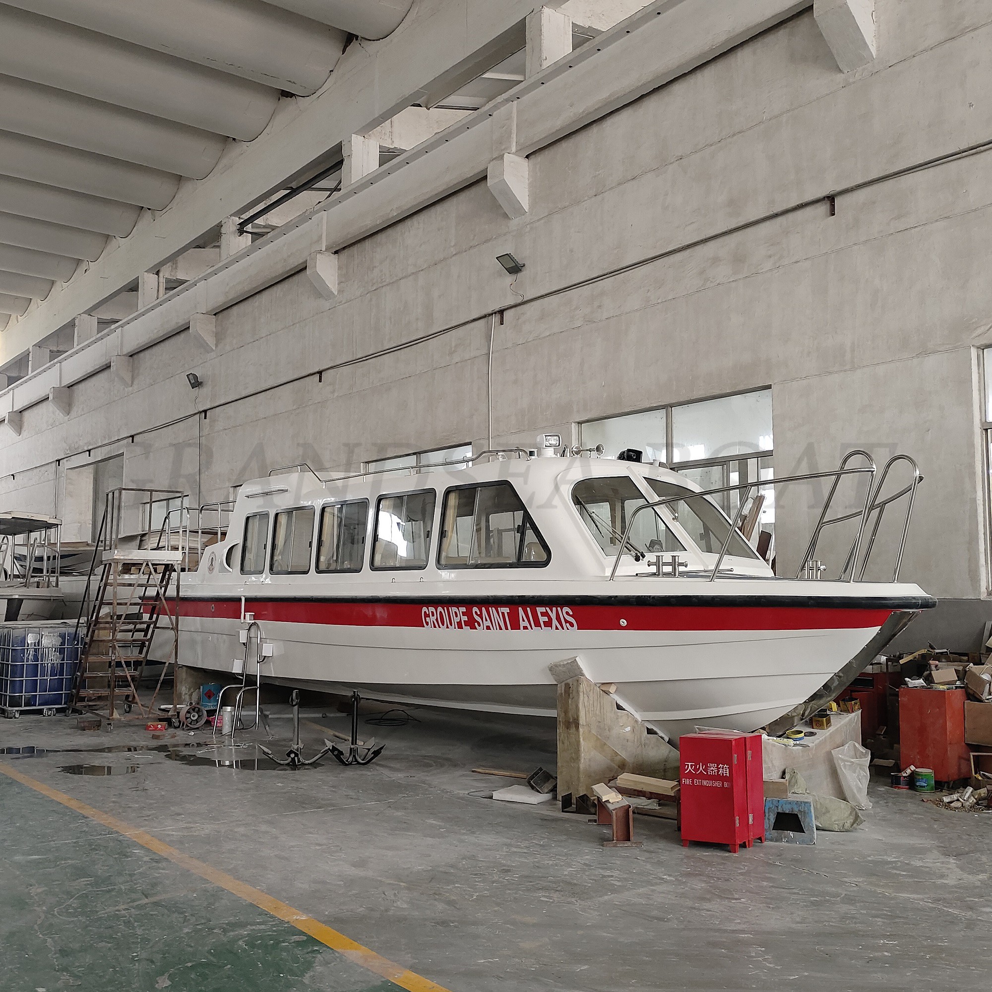 Grandsea 11.8m 30 Persons Fiberglass Speed Passenger Boats with Outboard Engines for Sale