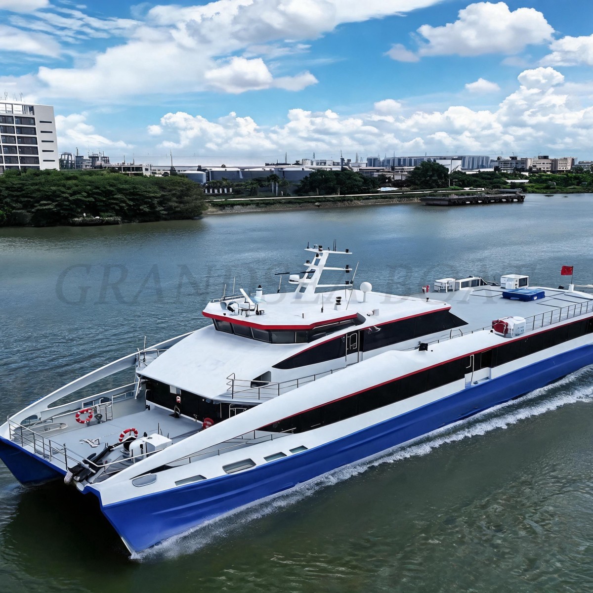 Grandsea 37m Carbon Fiber Hull 260-seater High Speed Catamaran Jet Propulsion Jet Ferry Island Tourism Passenger Boat for sale