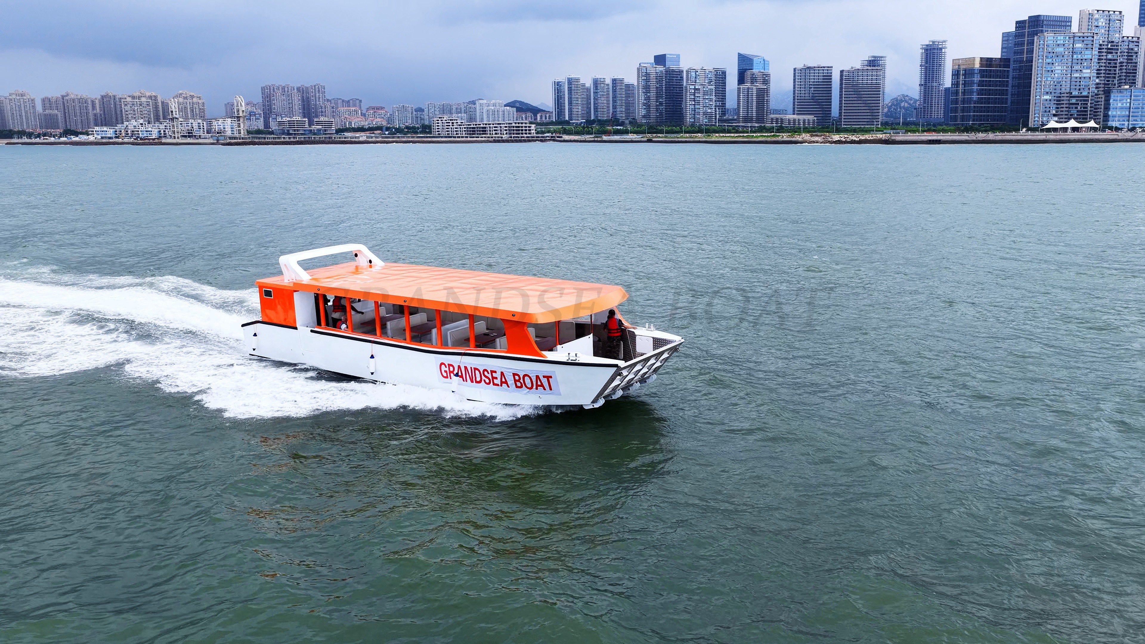 Grandsea Length 14m Aluminum Passenger Boat Passenger Ferry Small Passenger Boats for sale 53-seater Ferry Boat Nigeria