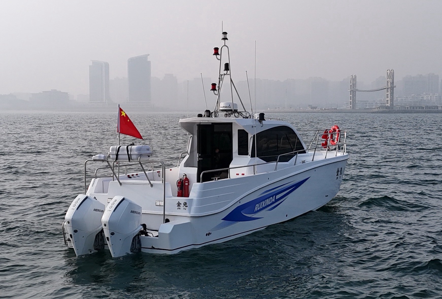 Grandsea Length 12m FRP Family Use Cabin Cruiser Pleasure Sport Fishing Boat for sale