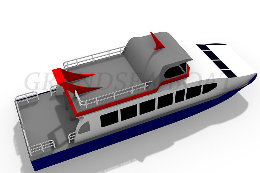 16m Aluminum Catamaran  Jet 50 Passenger Ferry Boat  For Sale