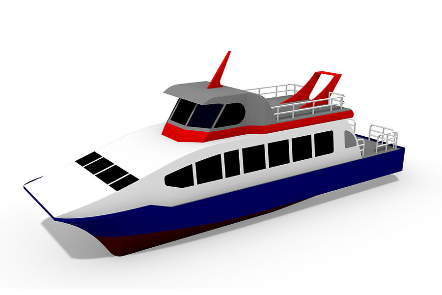 16m Aluminum Catamaran  Jet 50 Passenger Ferry Boat  For Sale