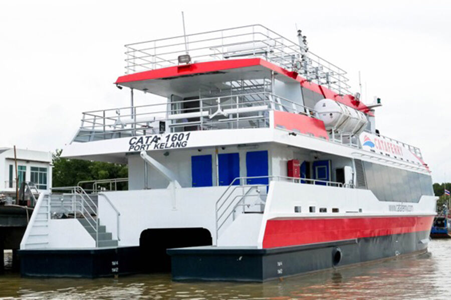 China 28m Aluminum Catamaran Builder 180 Passenger Ferry Boat For Sale