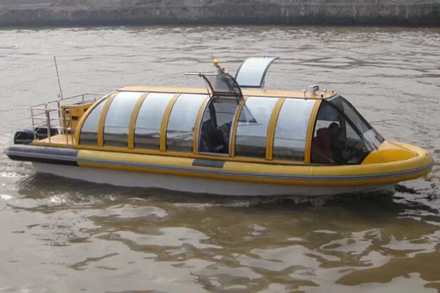 China 38ft 40 Passenger FRP Color Water Taxi Boat for Sale