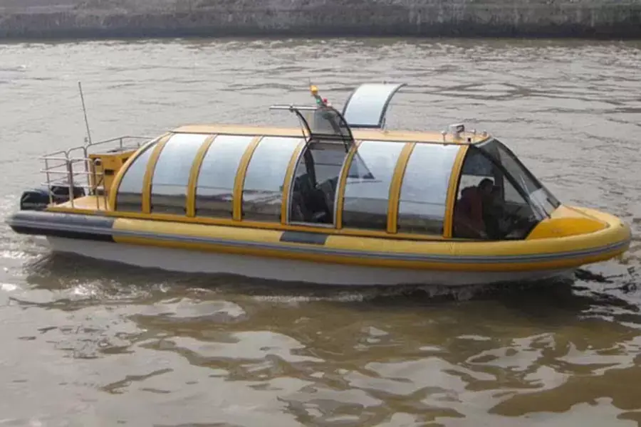 China 38ft 40 Passenger FRP Color Water Taxi Boat for Sale