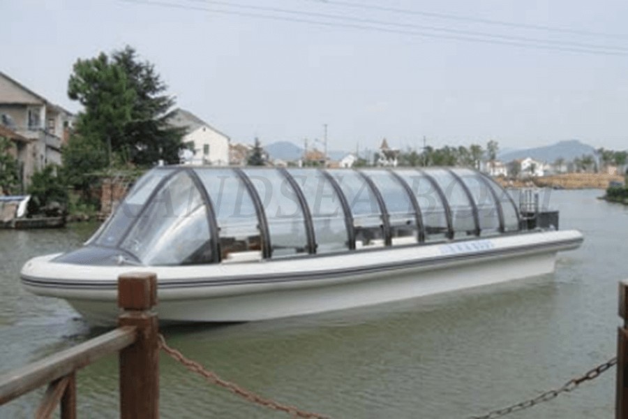 China 38ft 40 Passenger FRP Color Water Taxi Boat for Sale